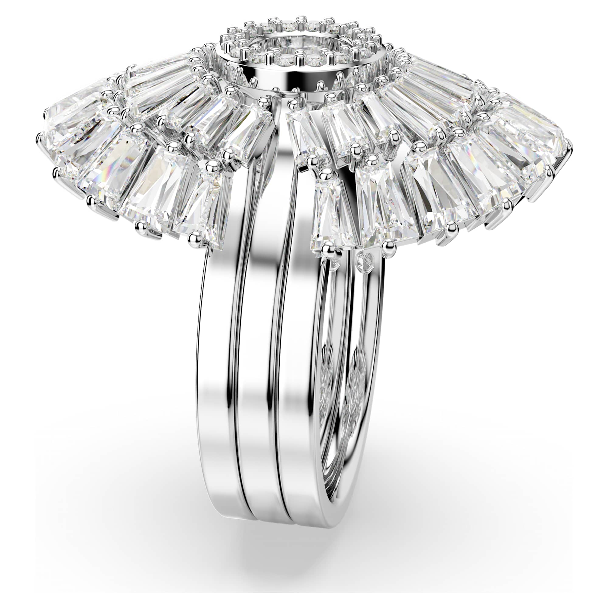 טבעת Idyllia בציפוי רודיום מבריק SWAROVSKI