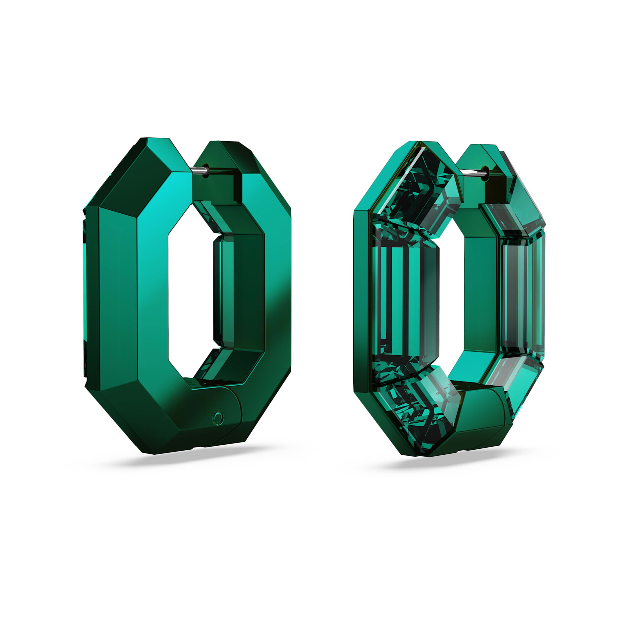 עגילי Lucent בציפוי PVD ירוק SWAROVSKI