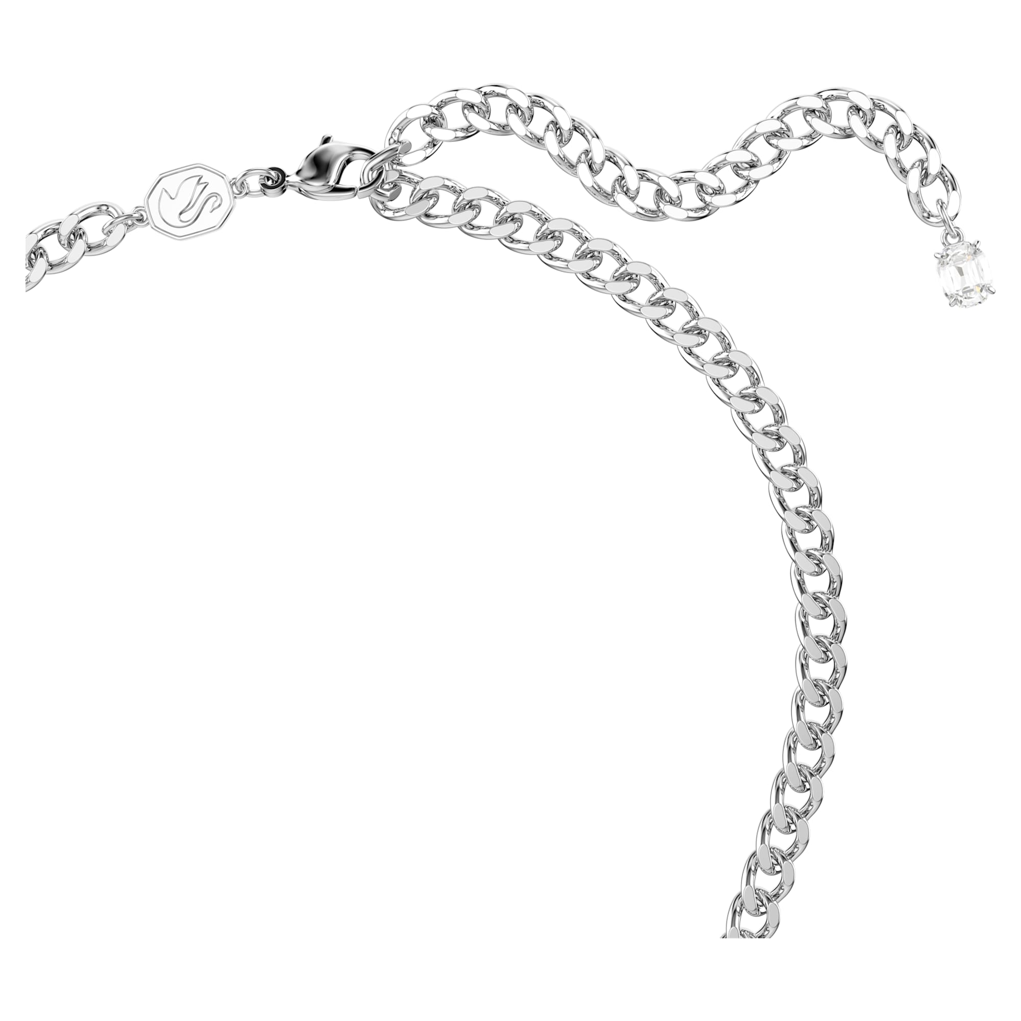 שרשרת Swan בציפוי רודיום מבריק SWAROVSKI