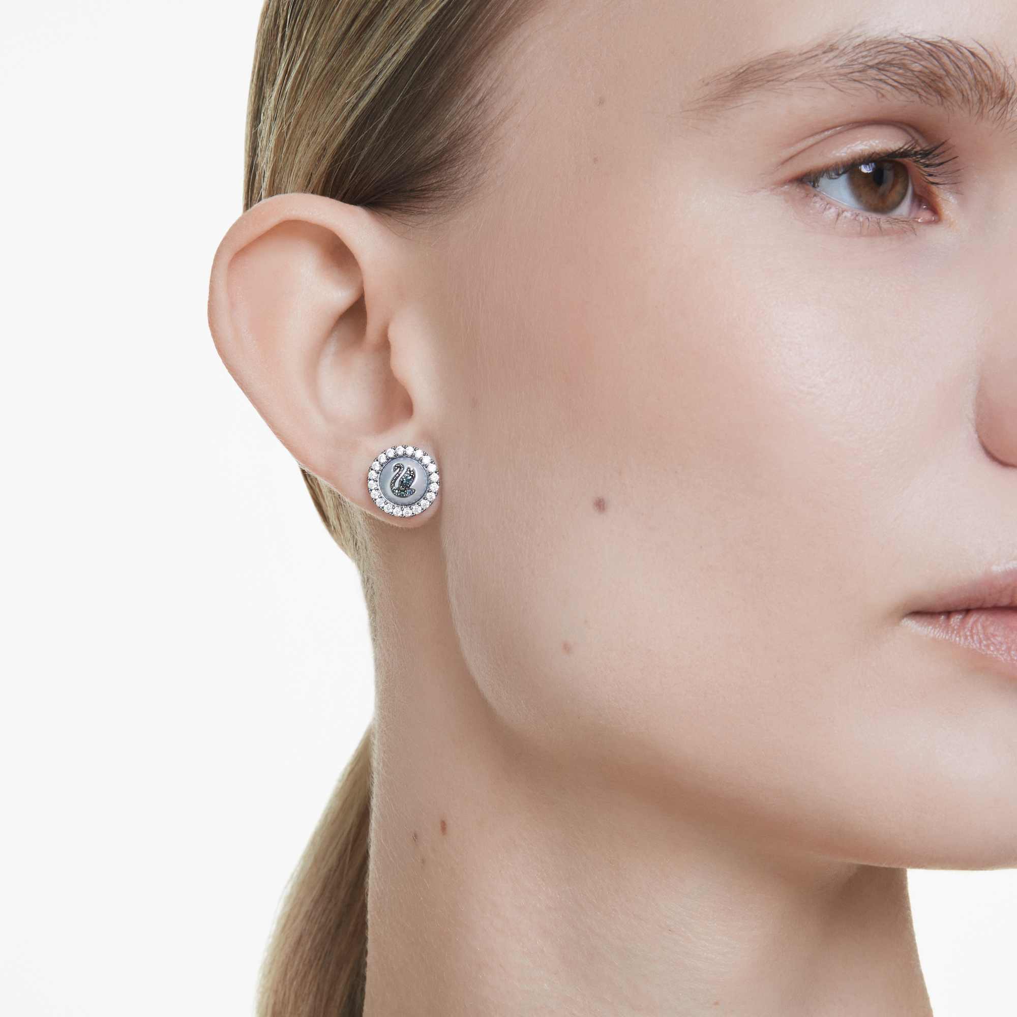 סט Swan בציפוי רודיום מבריק SWAROVSKI