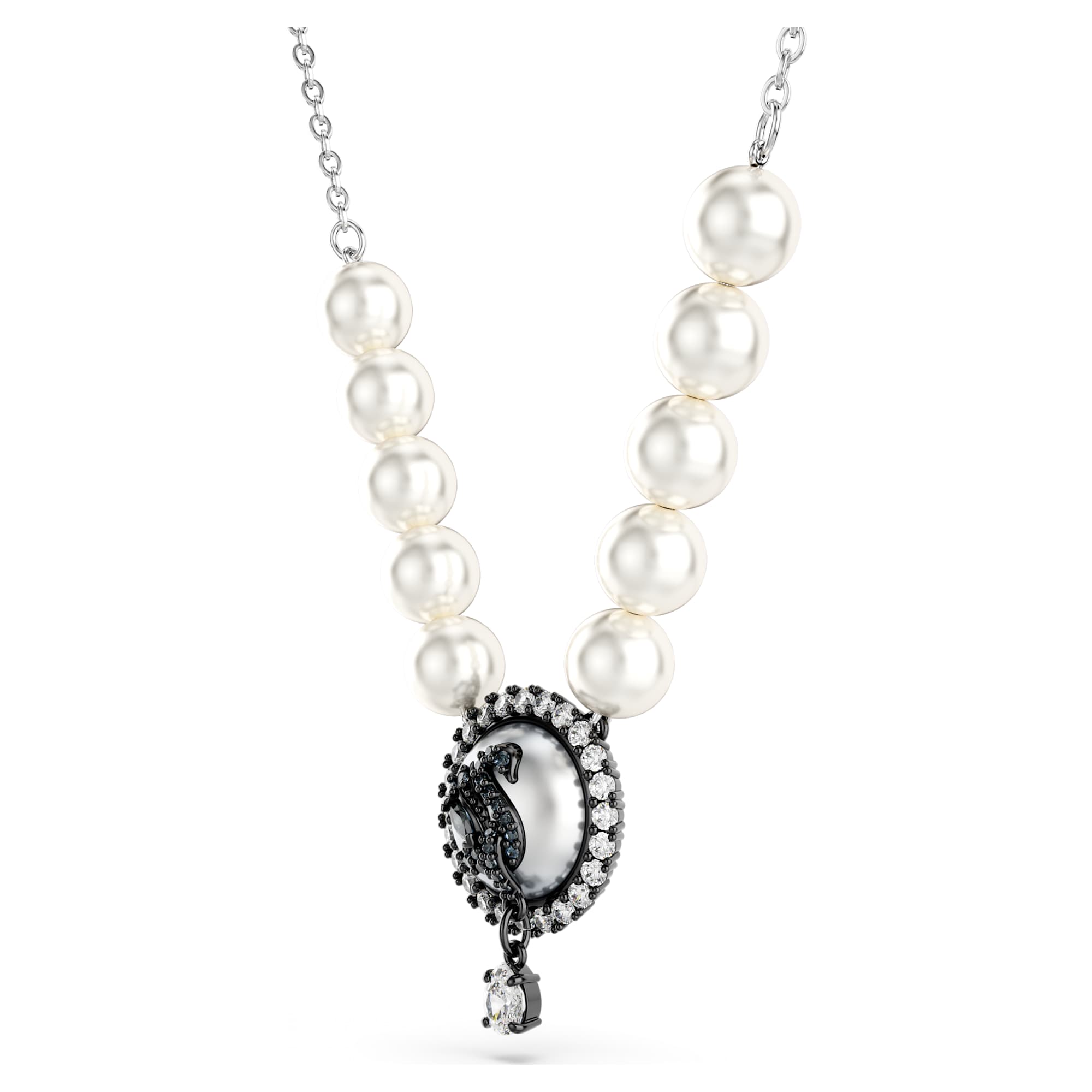 סט Swan בציפוי רודיום מבריק SWAROVSKI