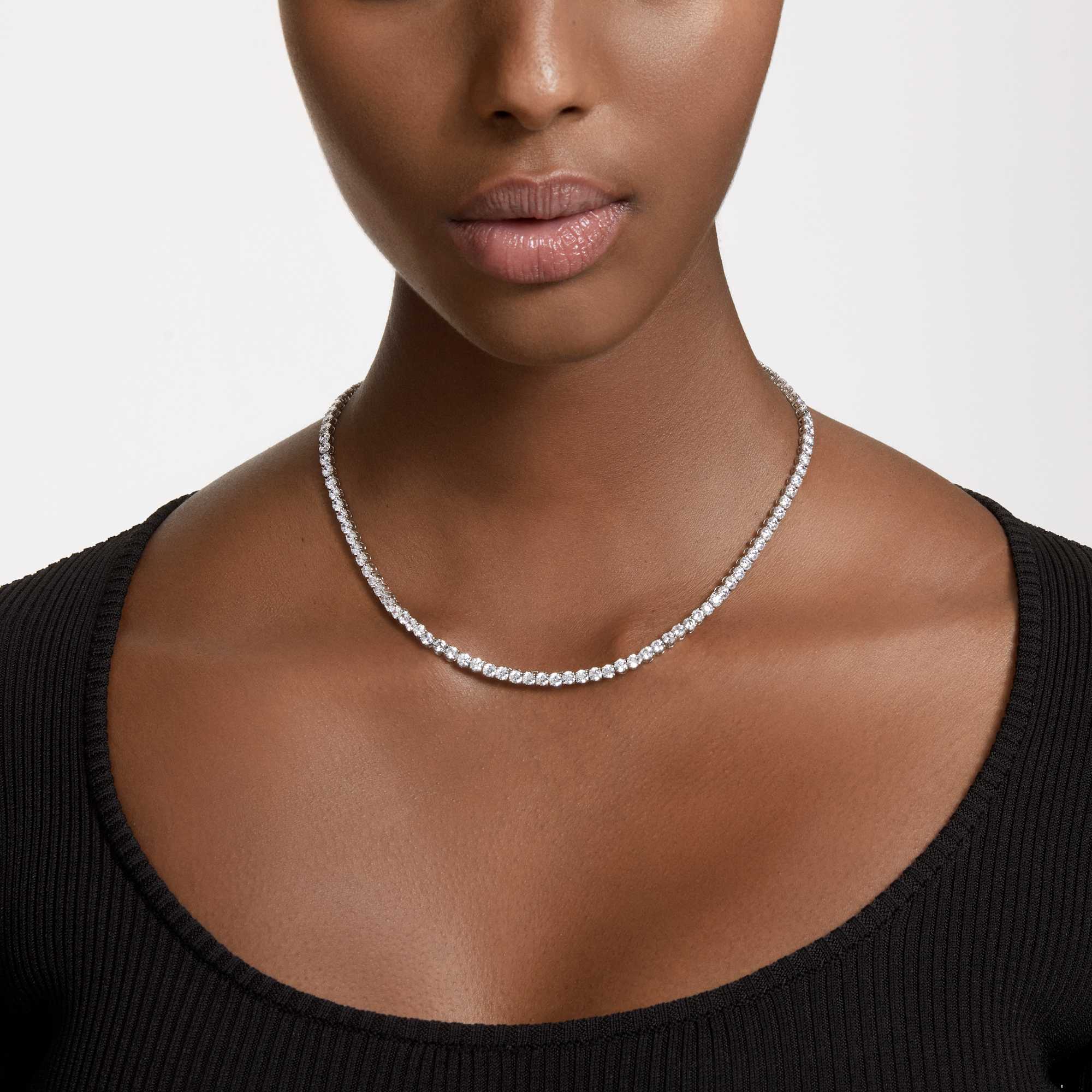 שרשרת Matrix בציפוי רודיום מבריק SWAROVSKI