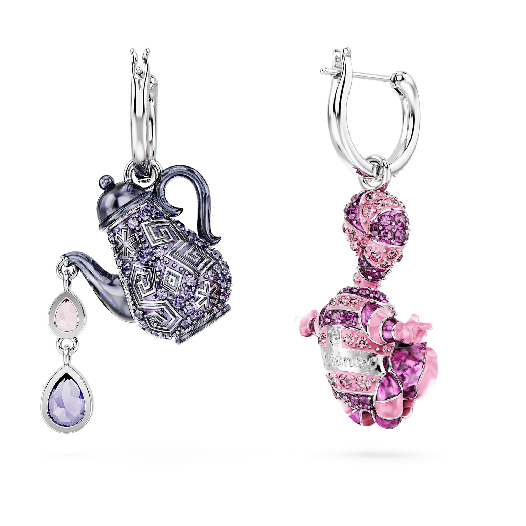 עגילי Alice In Wonderland בציפוי רודיום מבריק SWAROVSKI