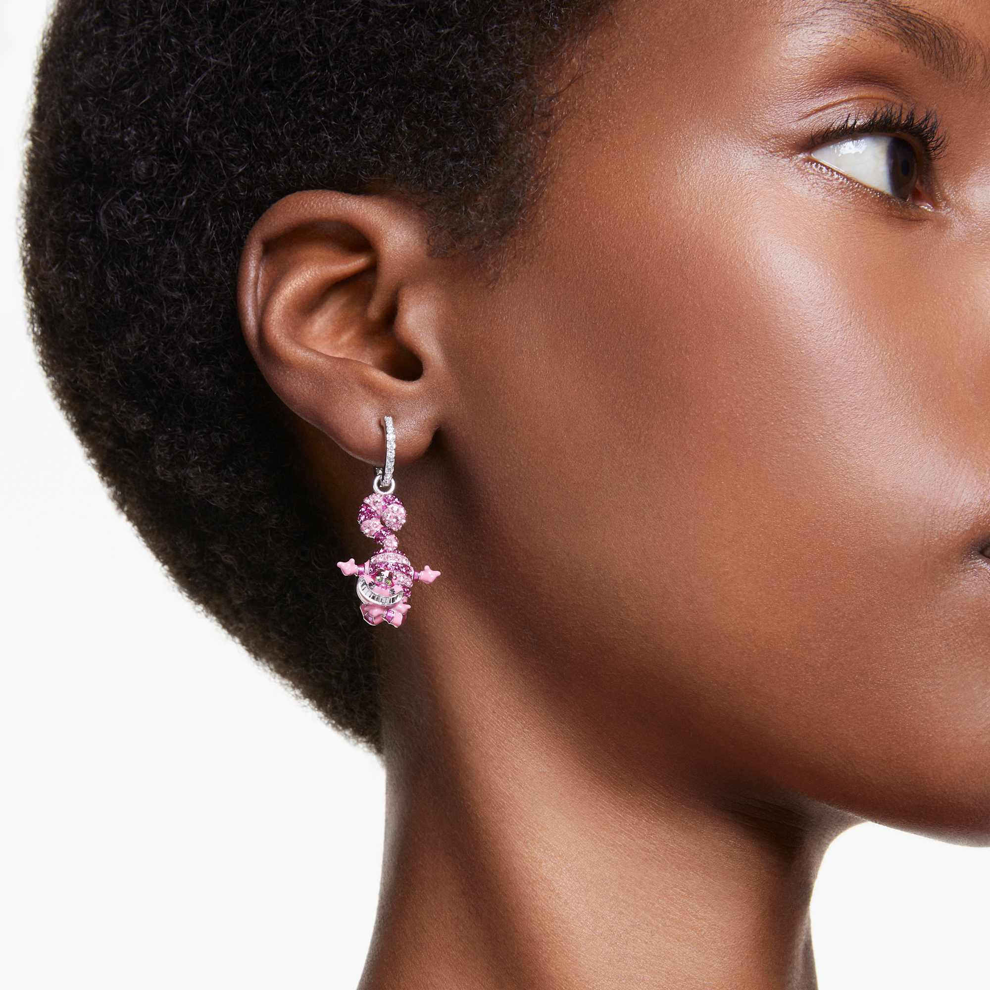 עגילי Alice In Wonderland בציפוי רודיום מבריק SWAROVSKI