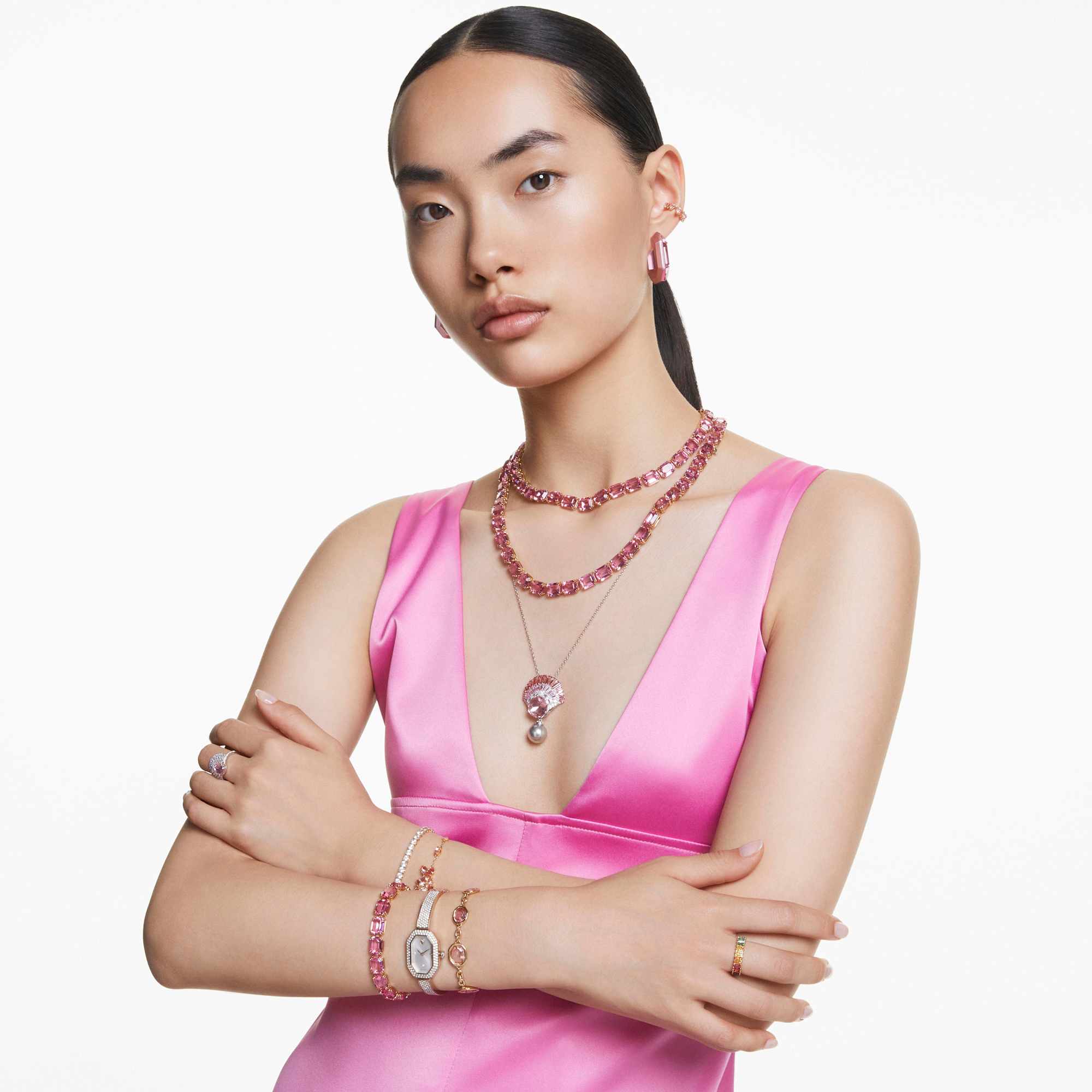 צמיד Millenia בציפוי זהב מבריק SWAROVSKI