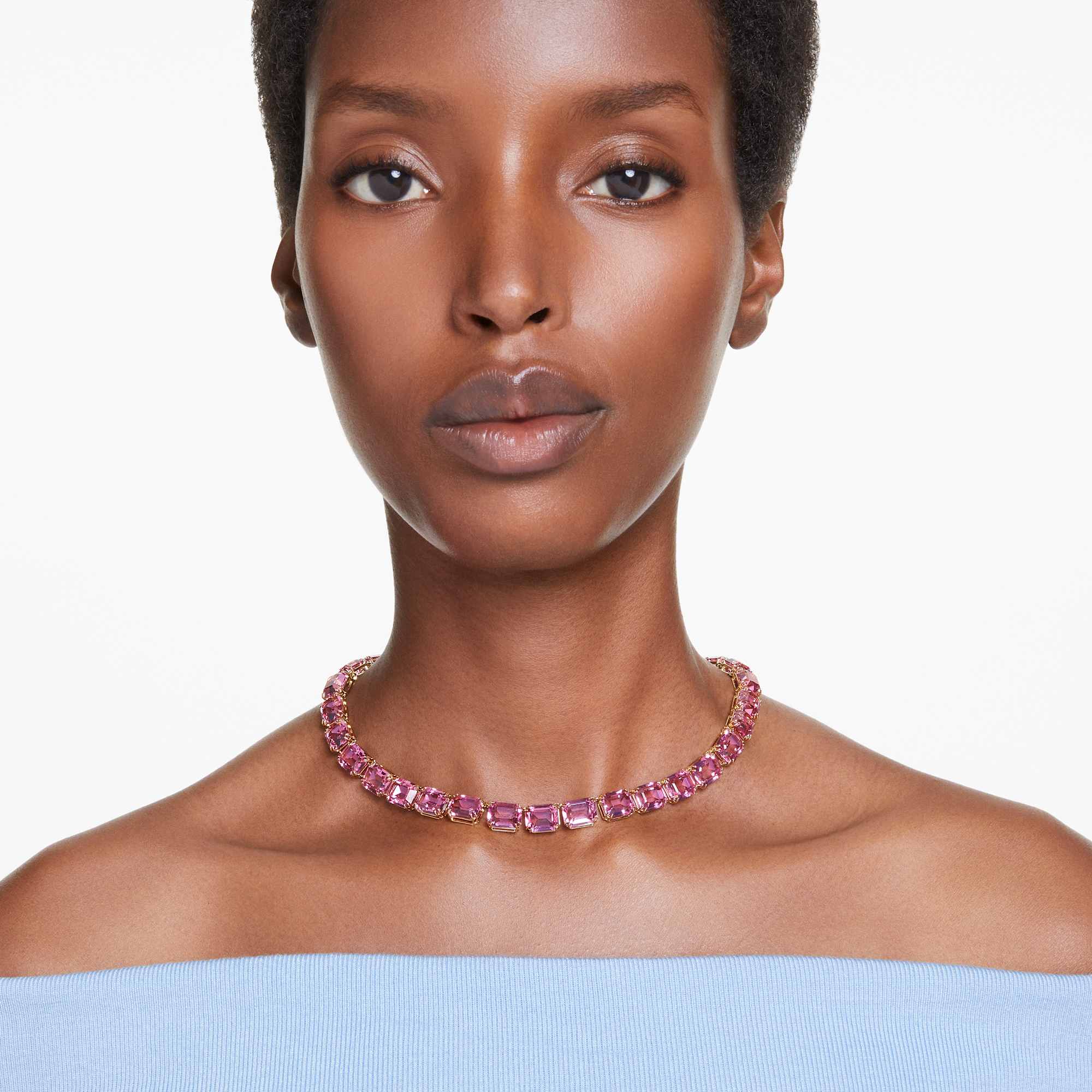 שרשרת Millenia בציפוי זהב מבריק SWAROVSKI