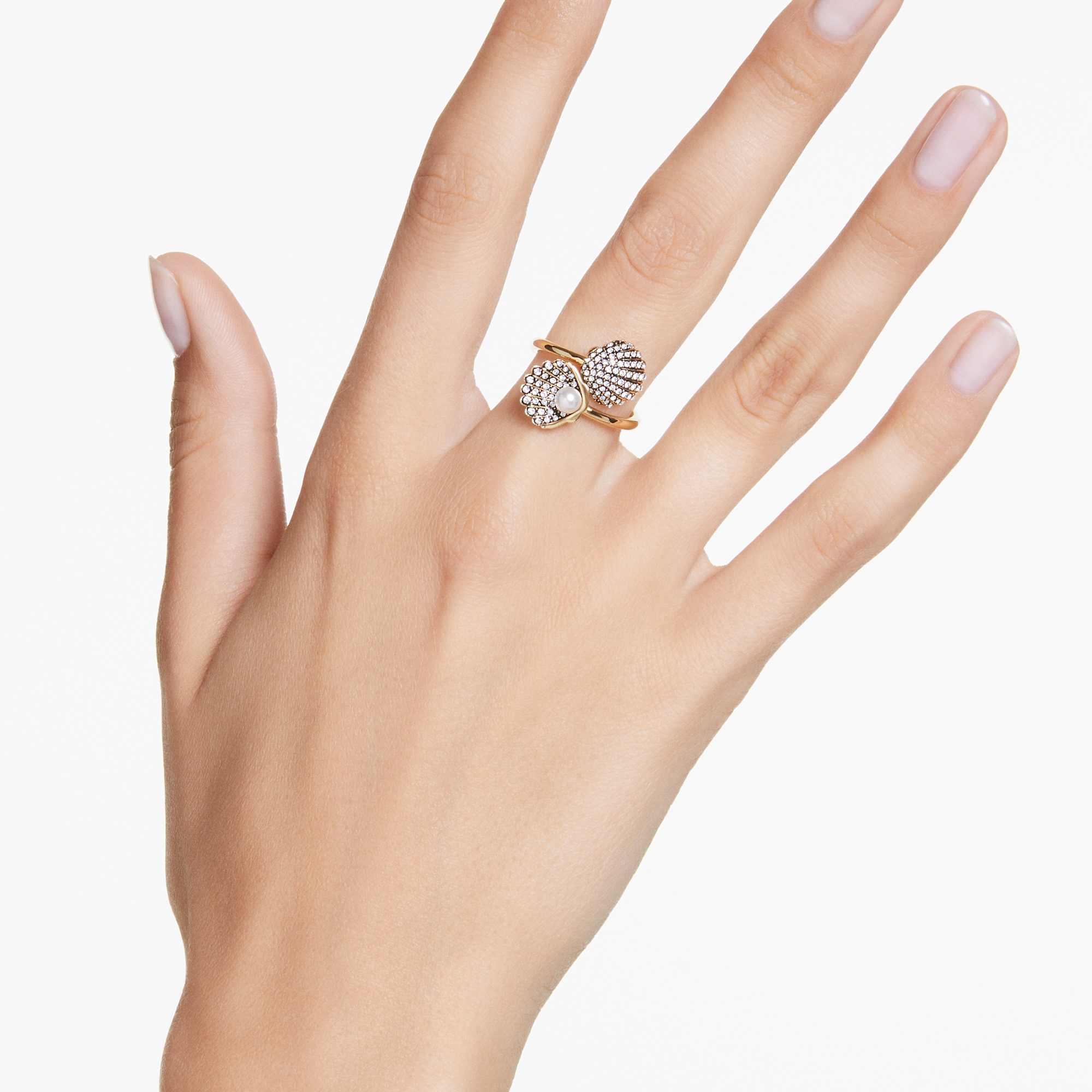 טבעת Idyllia בציפוי זהב מבריק SWAROVSKI