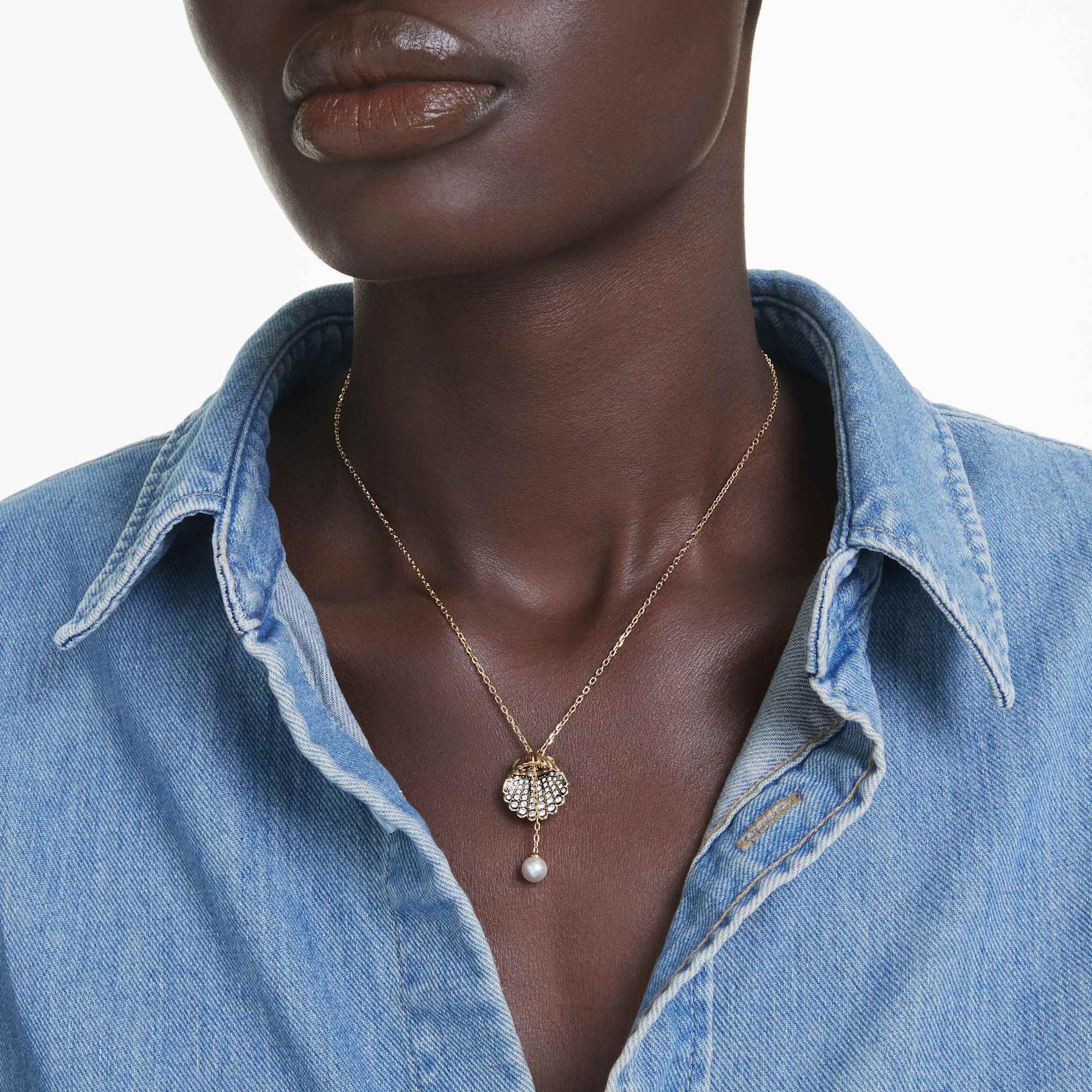 שרשרת Idyllia בציפוי זהב מבריק SWAROVSKI