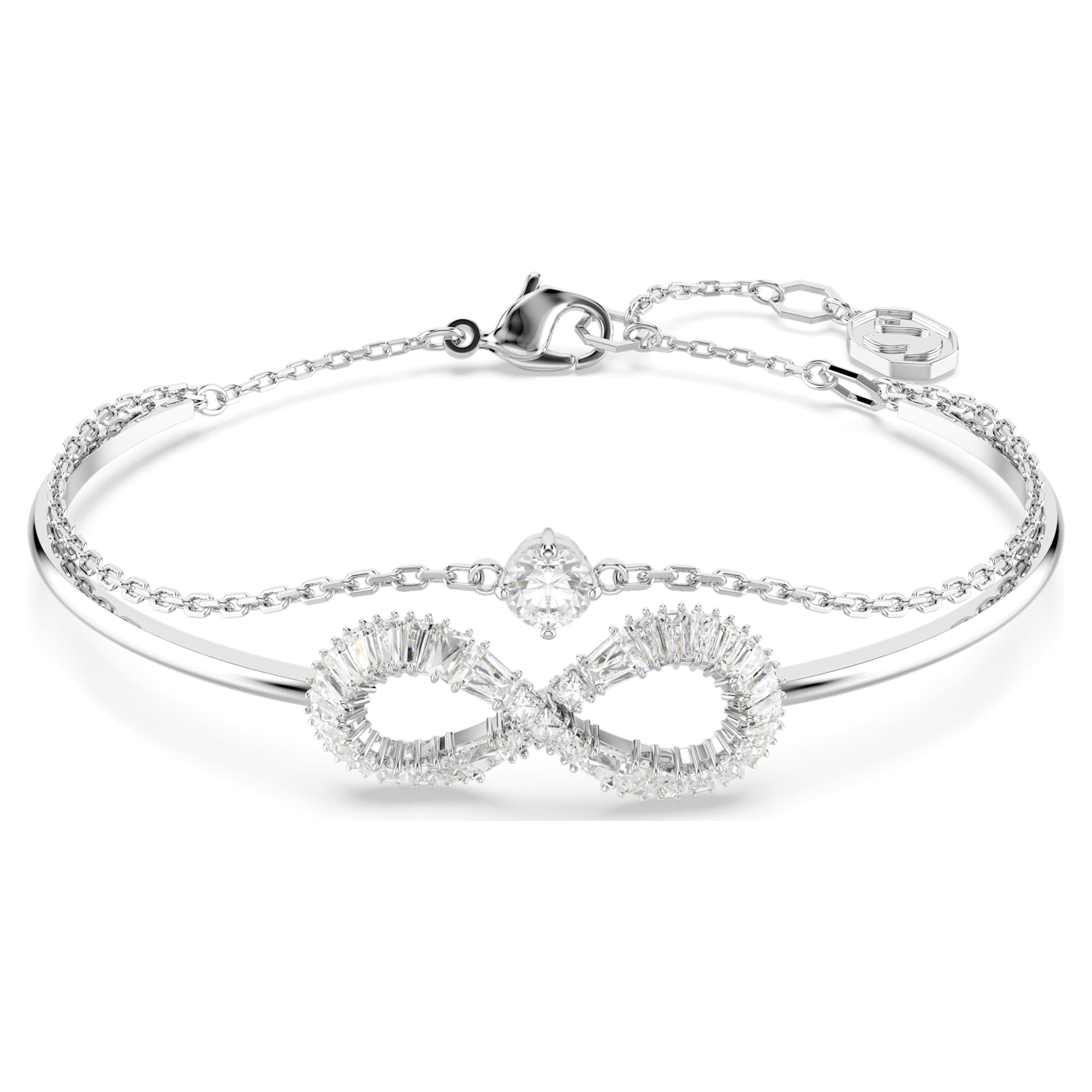 צמיד Hyperbola בציפוי רודיום מבריק SWAROVSKI