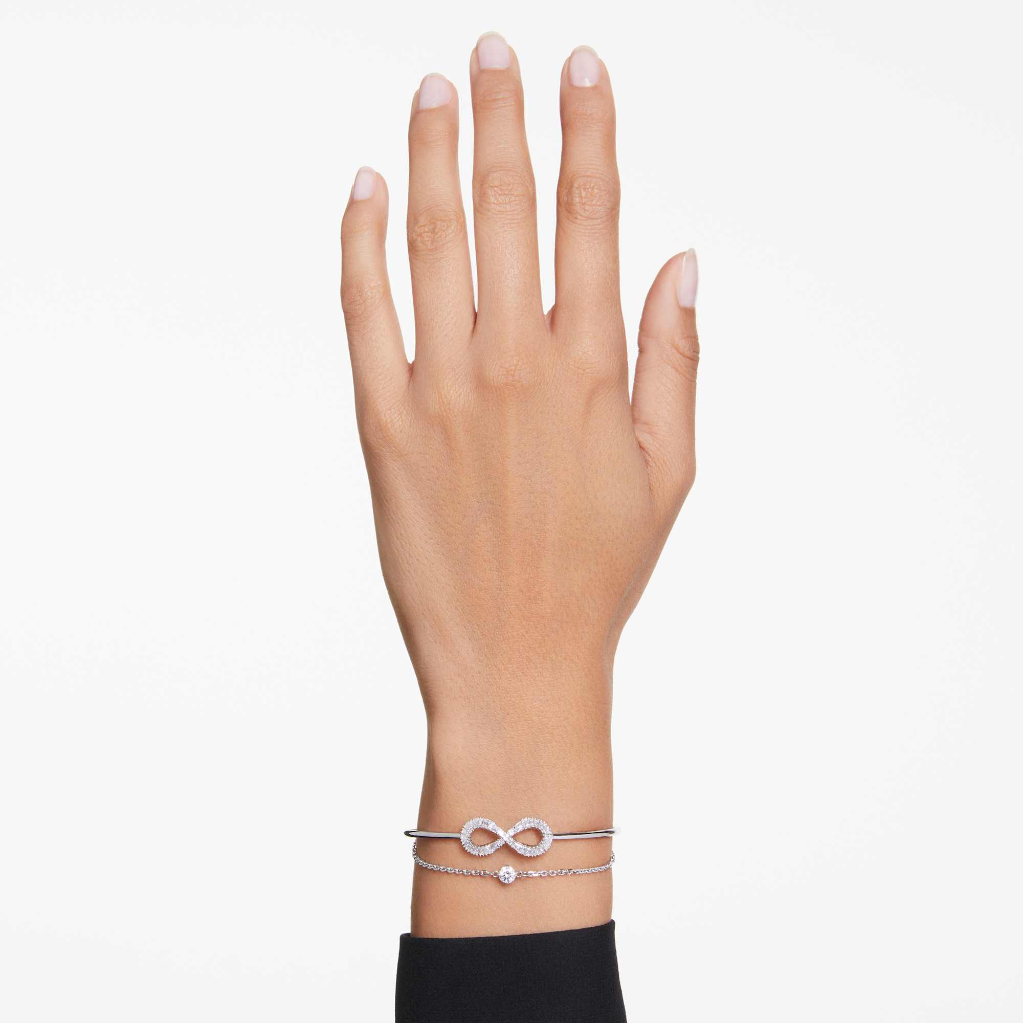 צמיד Hyperbola בציפוי רודיום מבריק SWAROVSKI