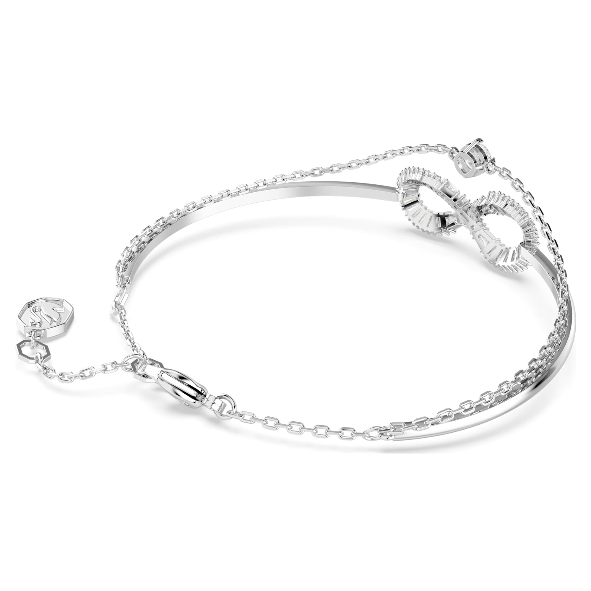 צמיד Hyperbola בציפוי רודיום מבריק SWAROVSKI