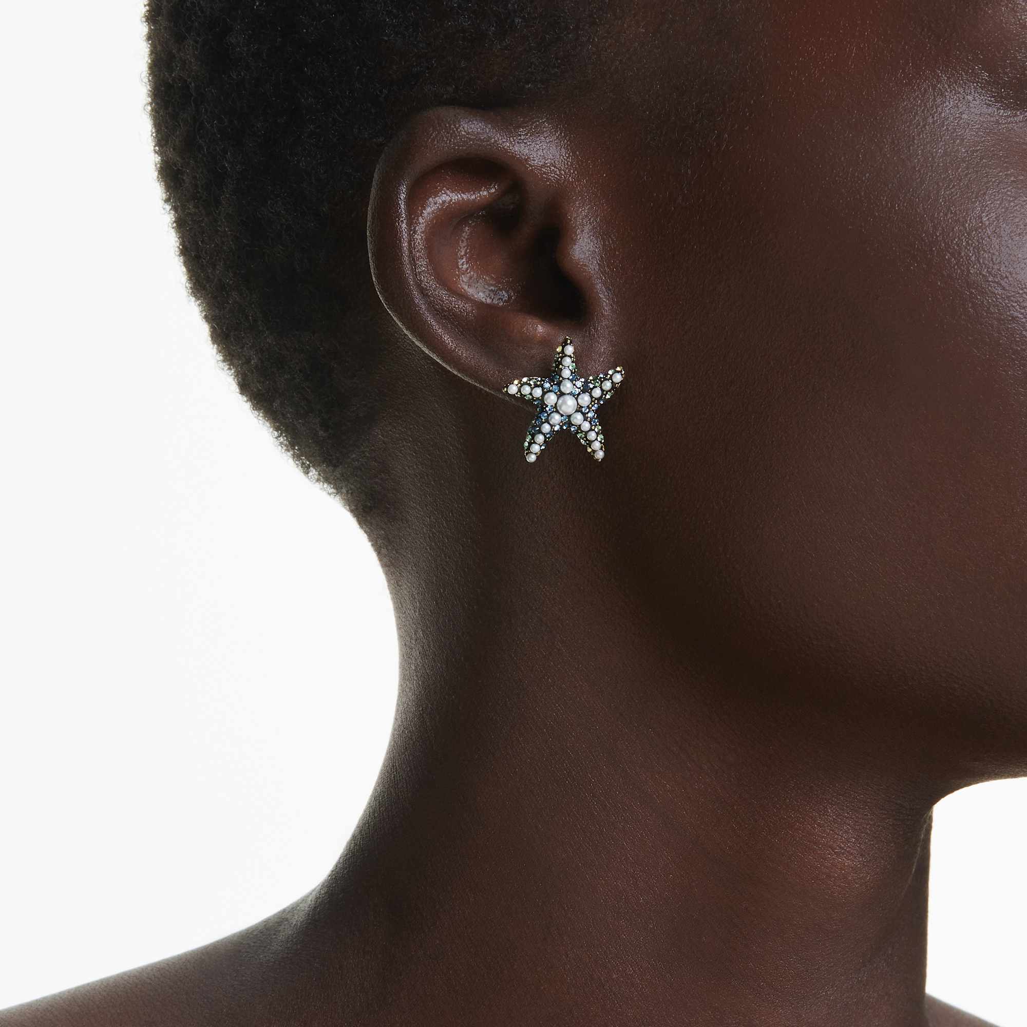 עגילי Idyllia בציפוי זהב מבריק SWAROVSKI