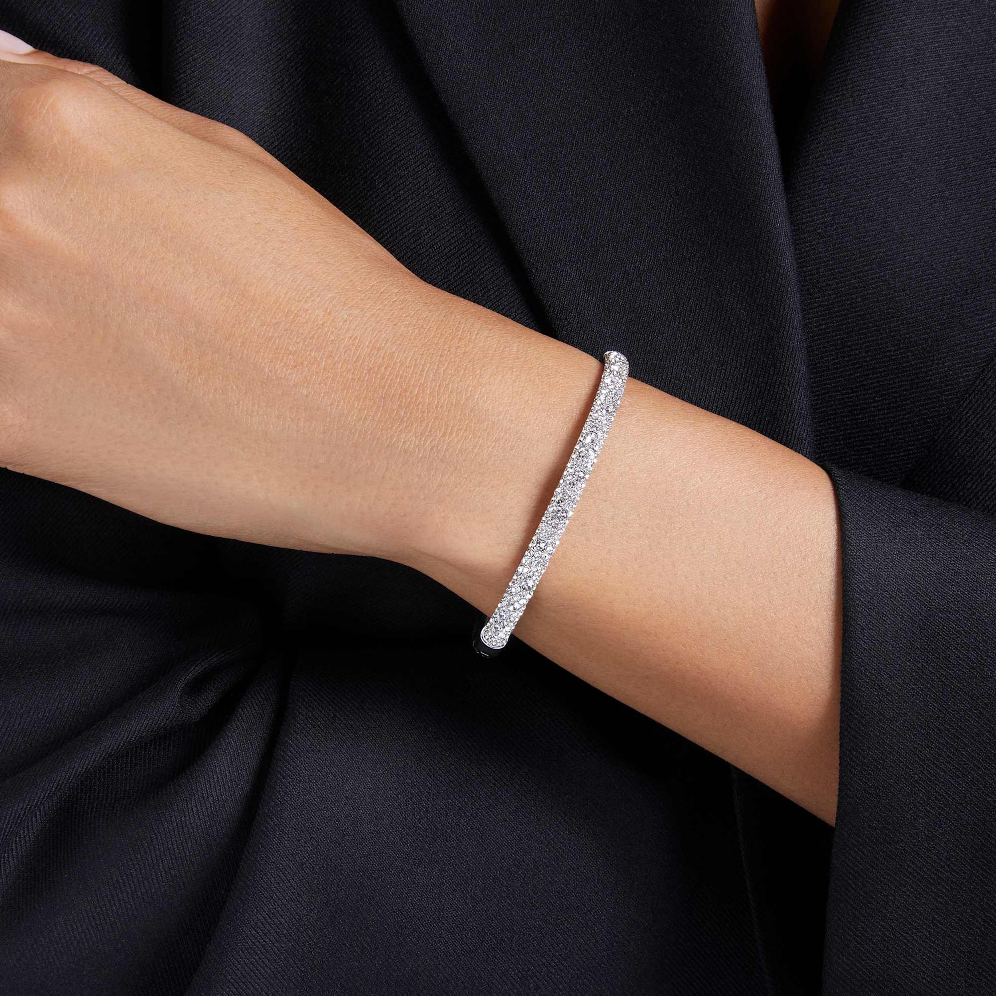 צמיד Meteora בציפוי רודיום מבריק SWAROVSKI
