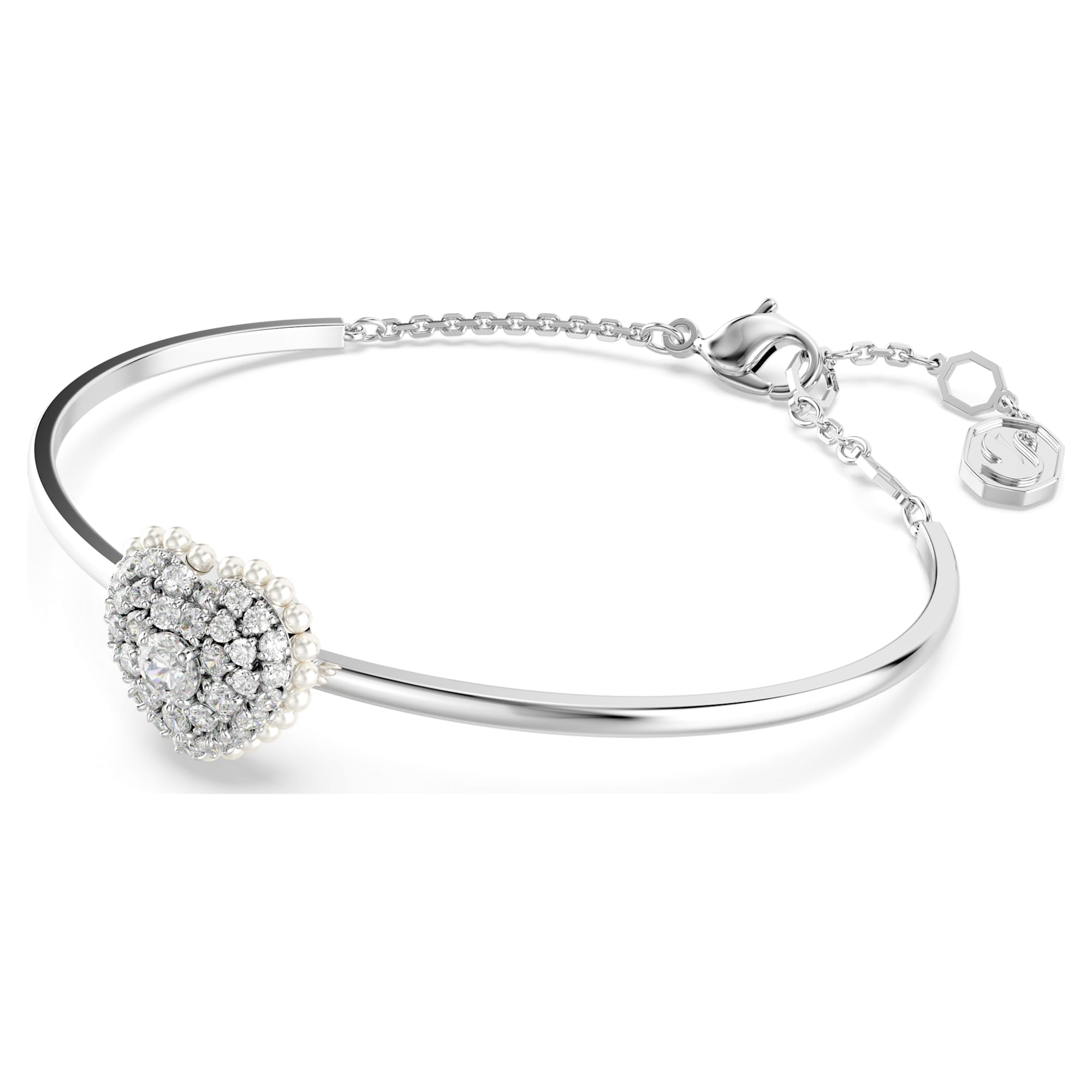צמיד Hyperbola בציפוי רודיום מבריק SWAROVSKI