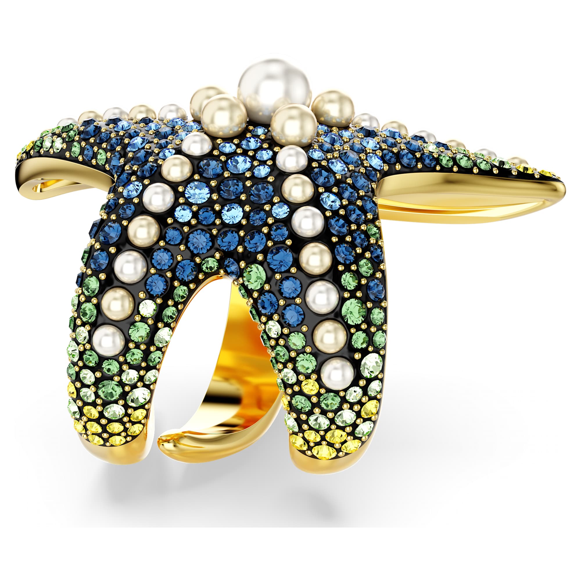 טבעת Idyllia בציפוי זהב מבריק SWAROVSKI