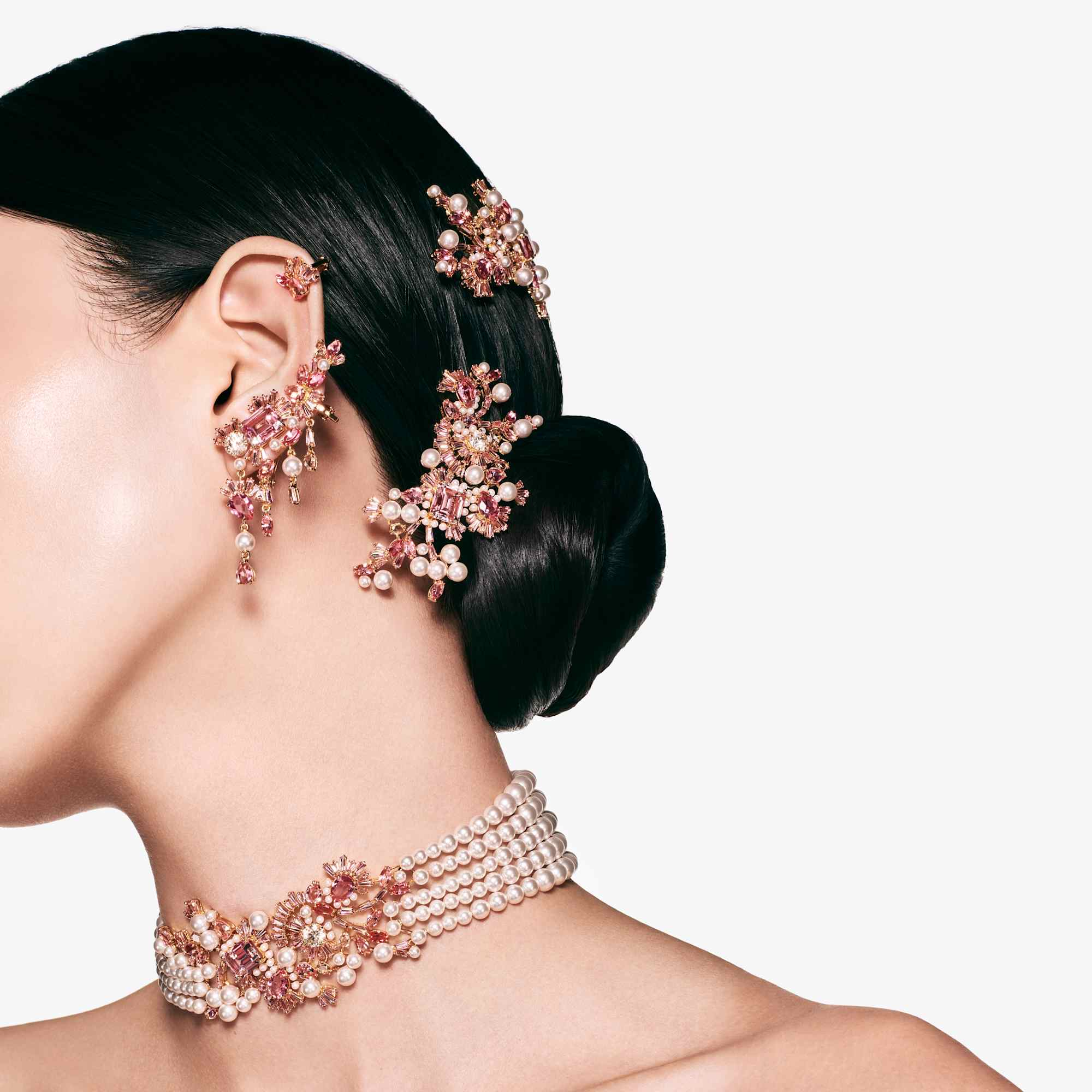 עגילי Gema בציפוי זהב מבריק SWAROVSKI