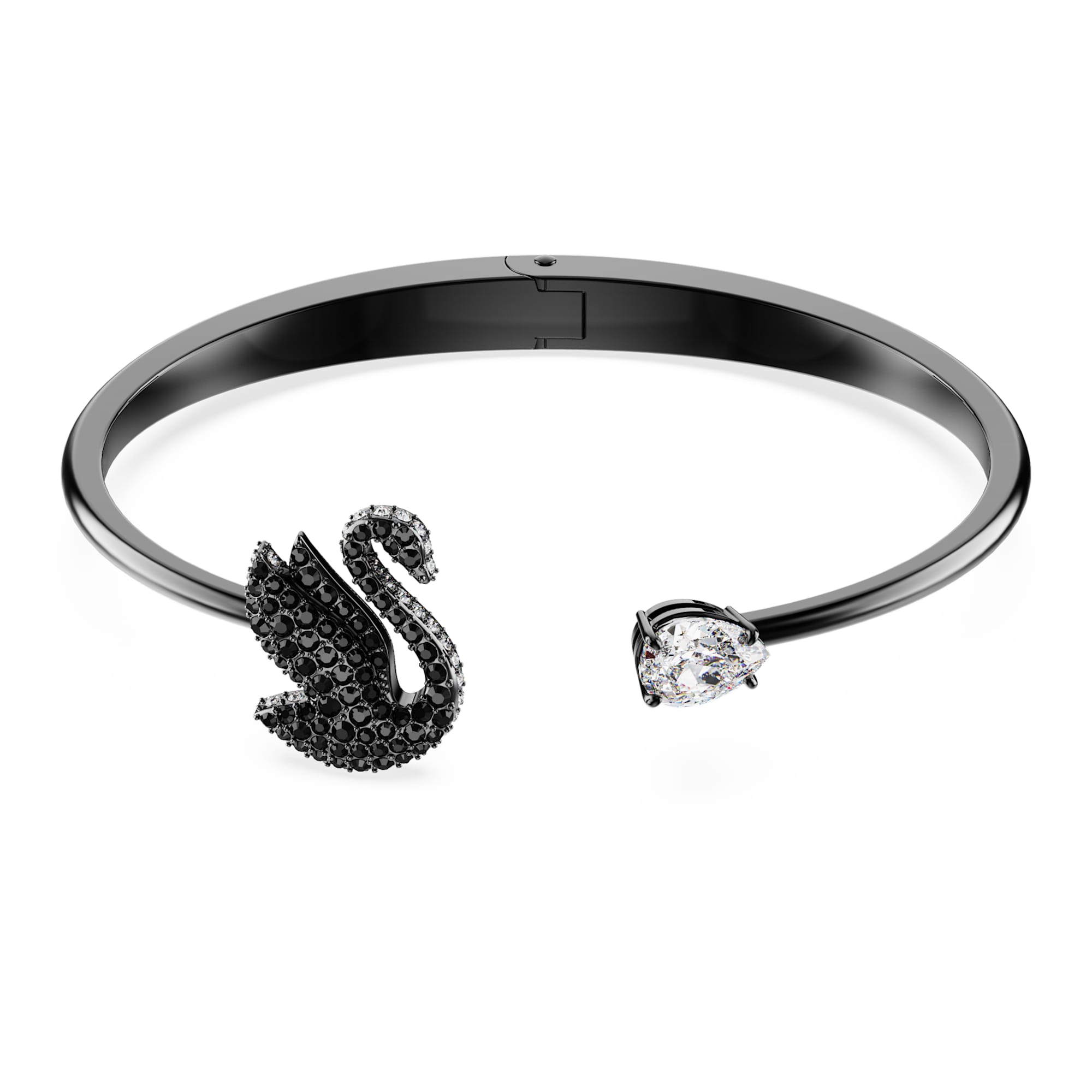 צמיד Swan בציפוי רודיום שחור SWAROVSKI