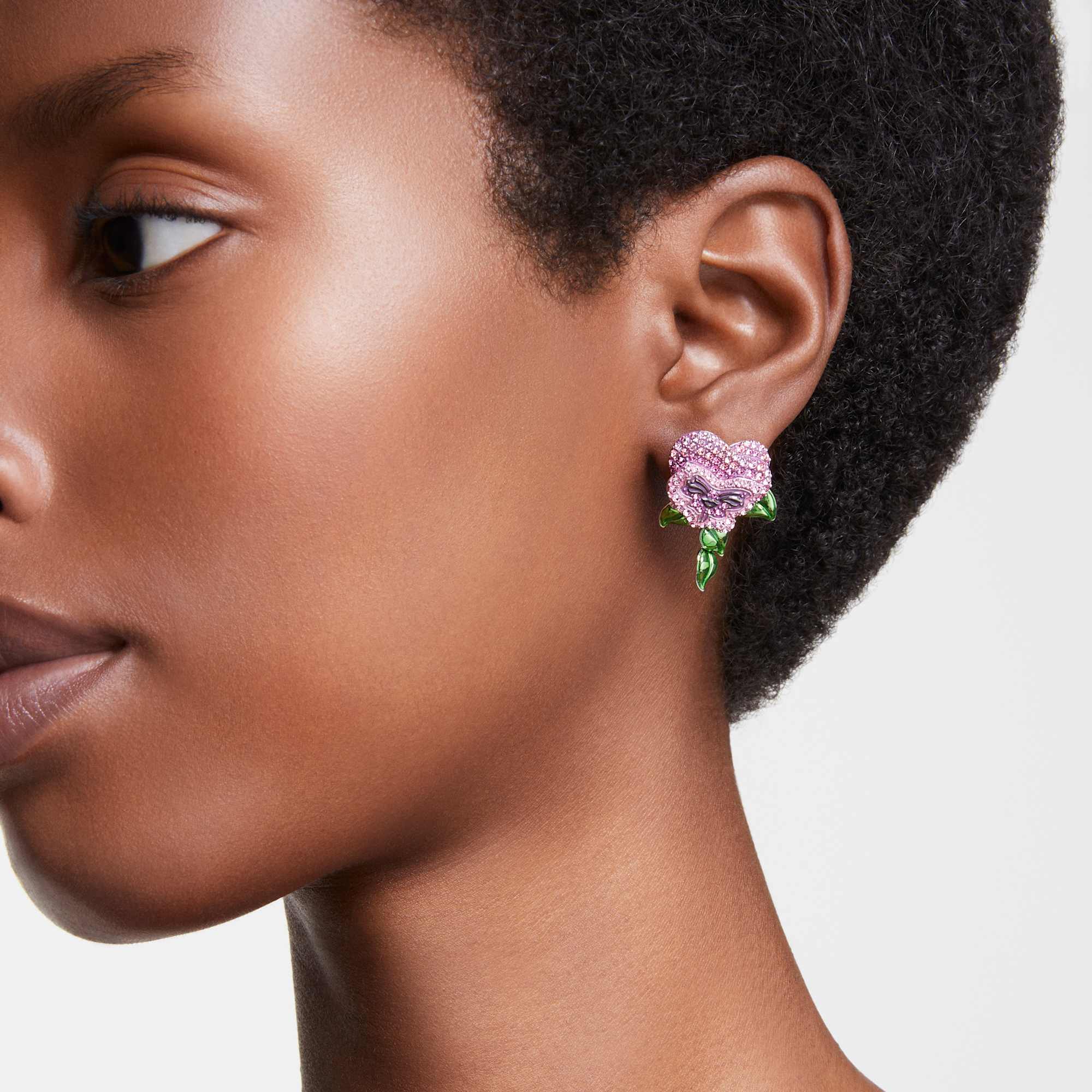 עגילי Alice In Wonderland בציפוי רודיום מבריק SWAROVSKI