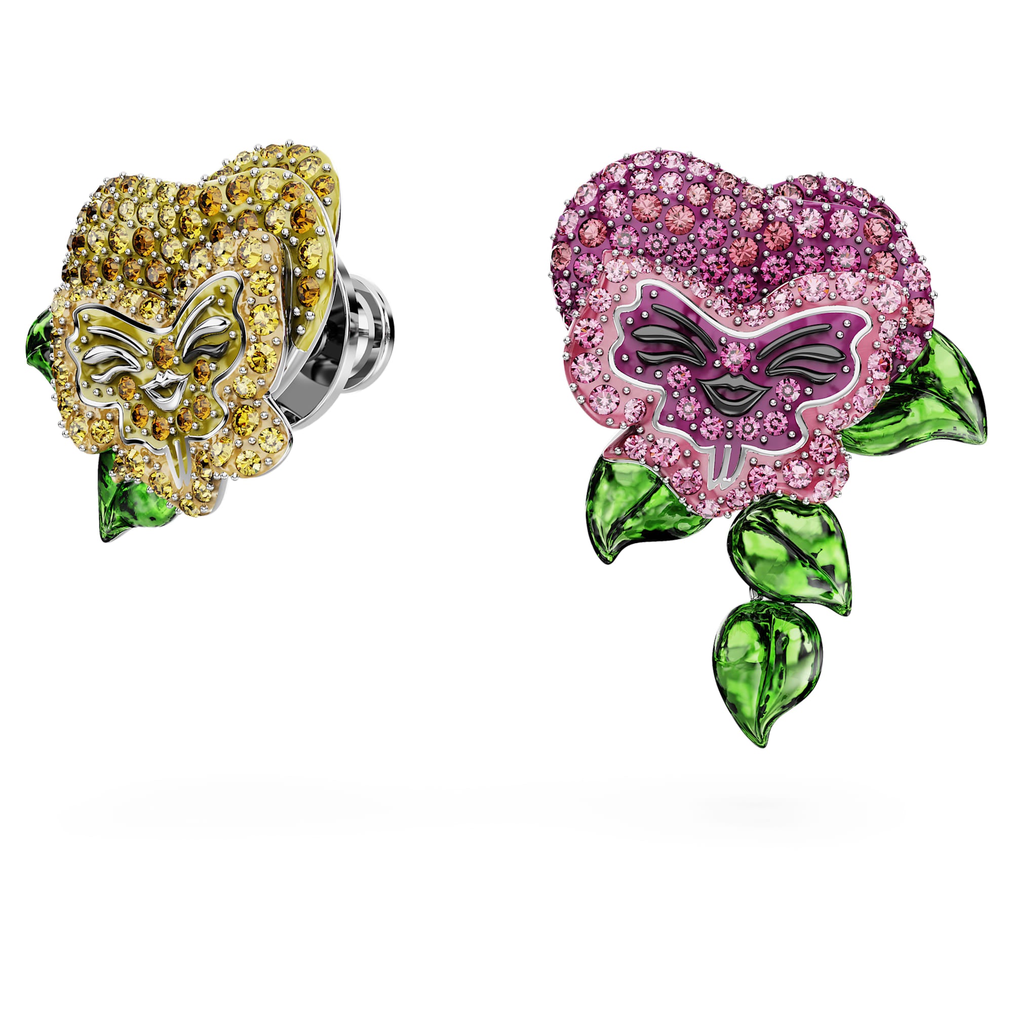 עגילי Alice In Wonderland בציפוי רודיום מבריק SWAROVSKI