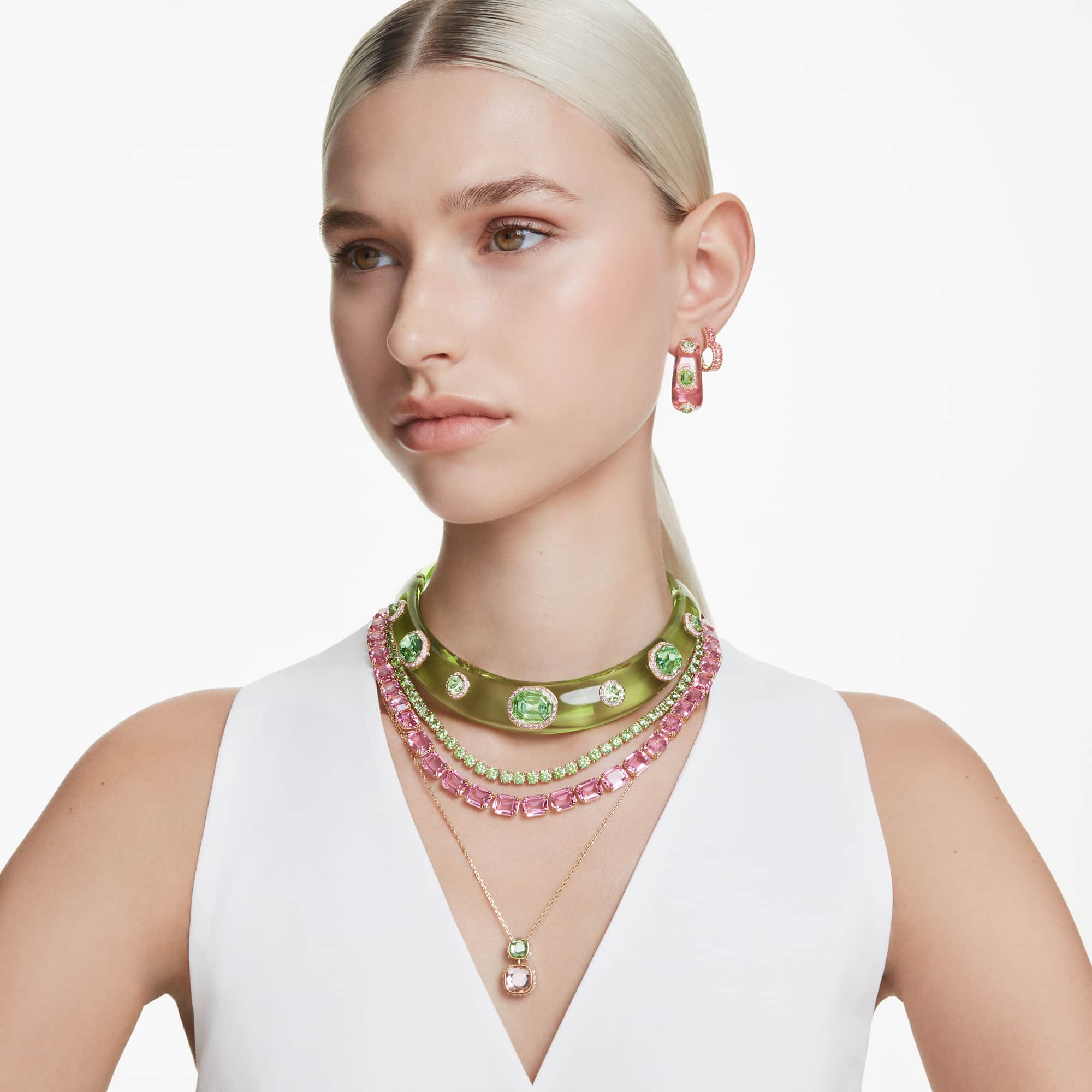 שרשרת Chroma בציפוי זהב מבריק SWAROVSKI