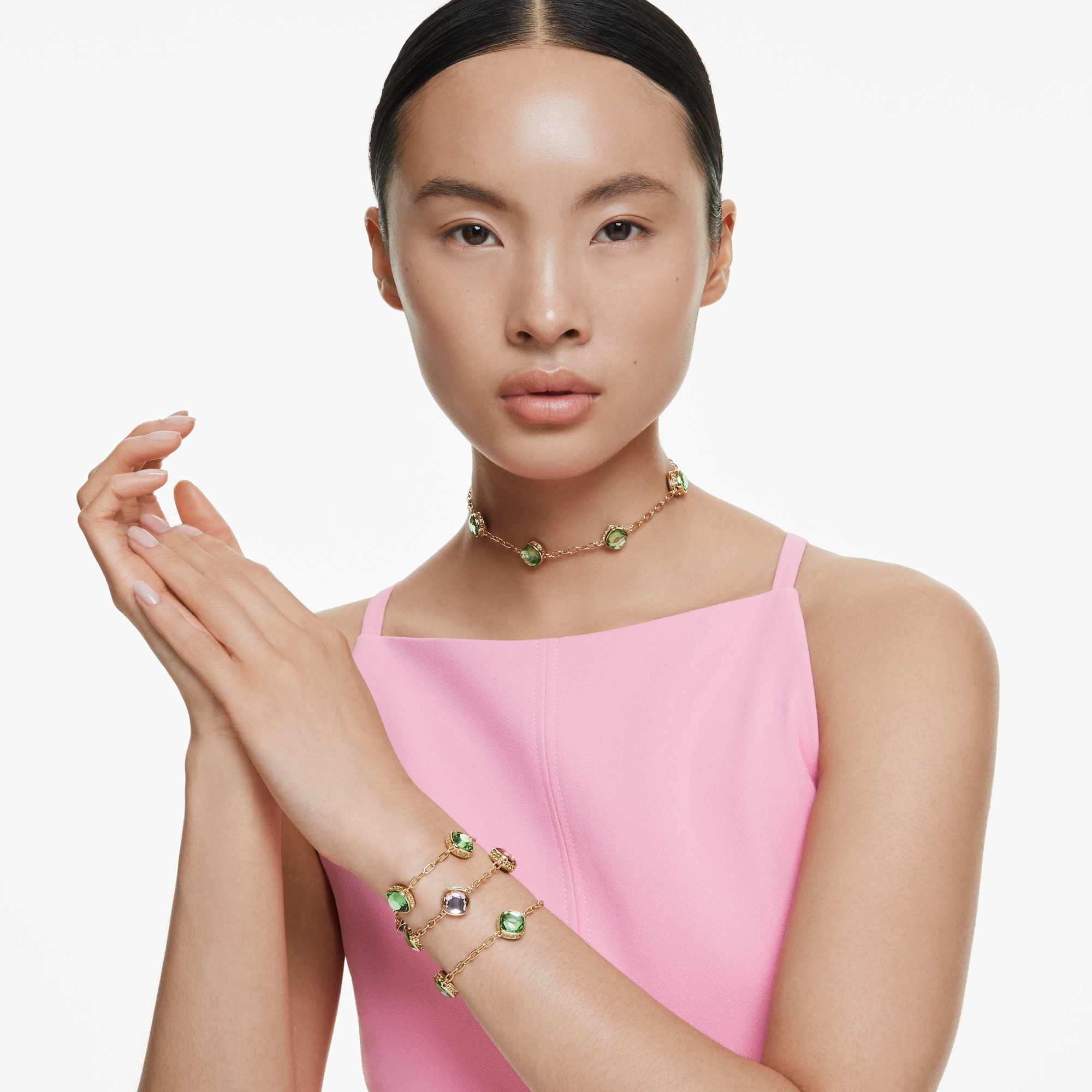 שרשרת Chroma בציפוי זהב מבריק SWAROVSKI