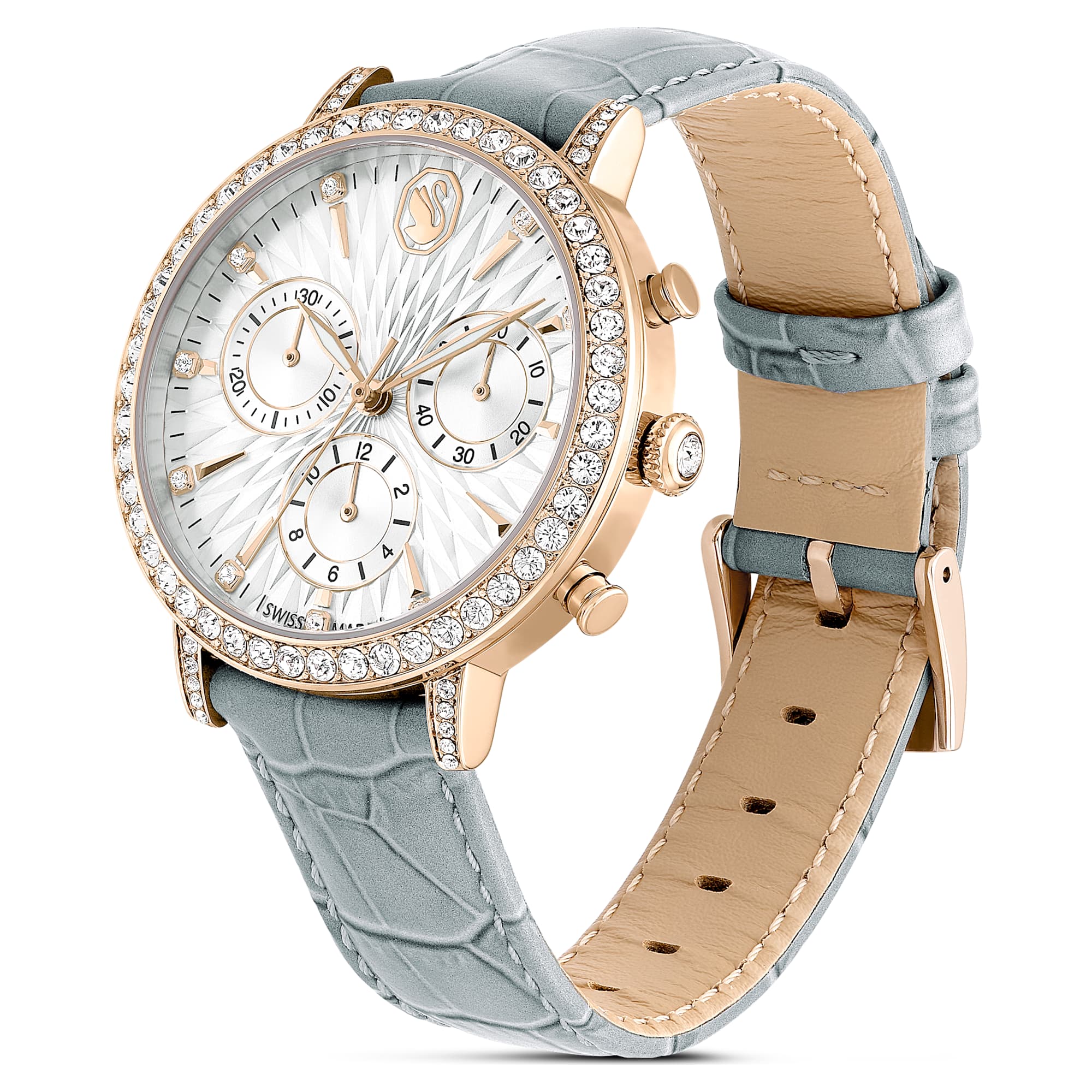 שעון Pave בציפוי PVD שמפניה זהב SWAROVSKI