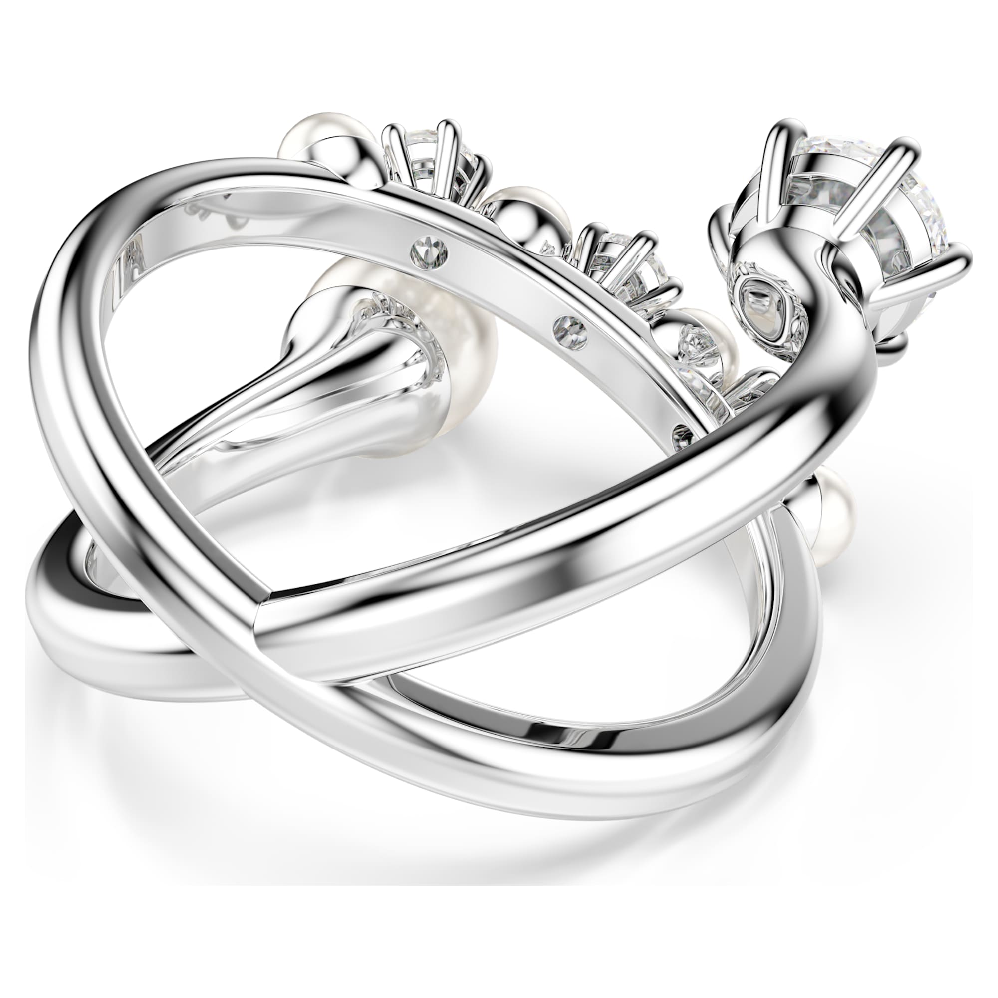 טבעת Matrix בציפוי רודיום מבריק SWAROVSKI