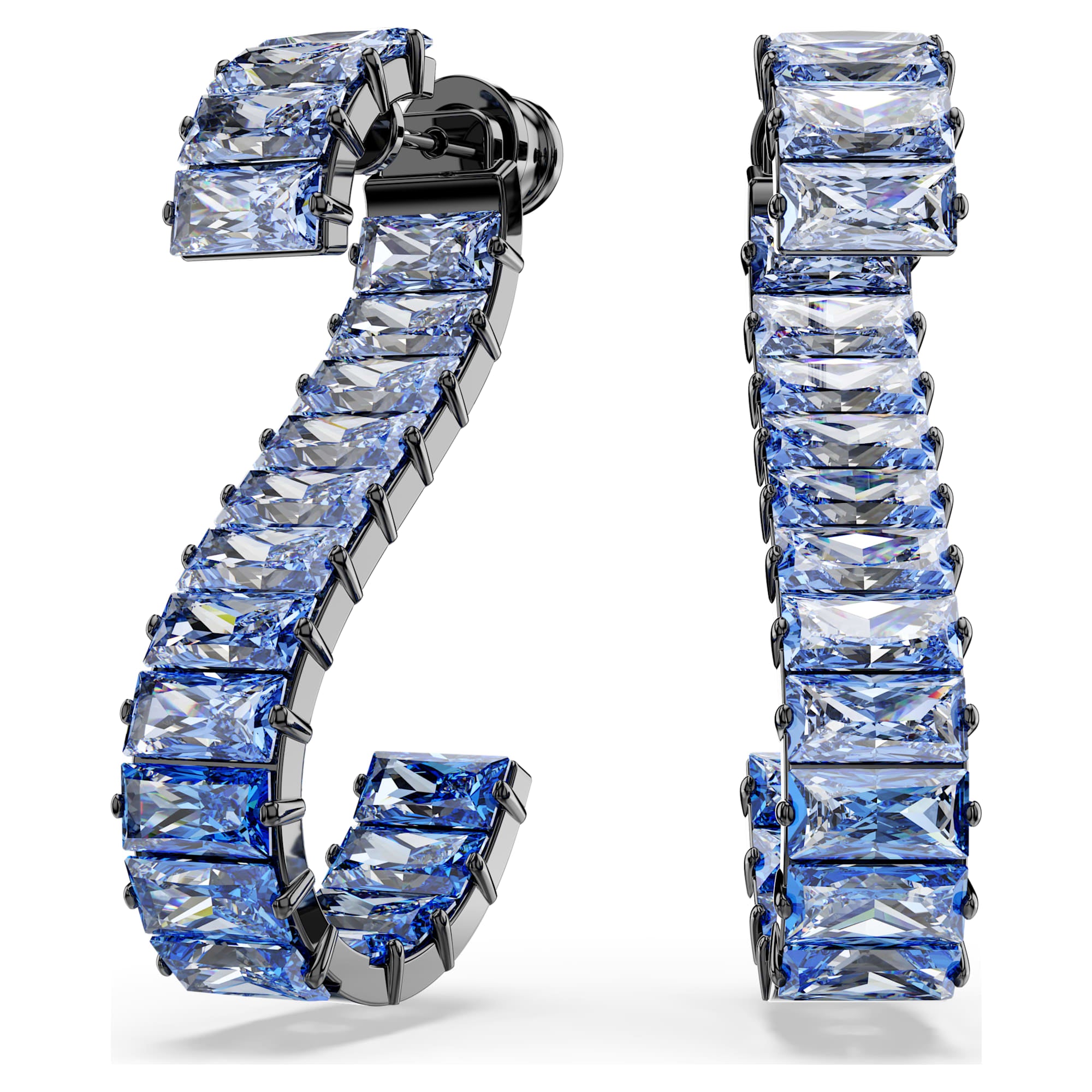 עגילי Matrix בציפוי רותניום שחור SWAROVSKI