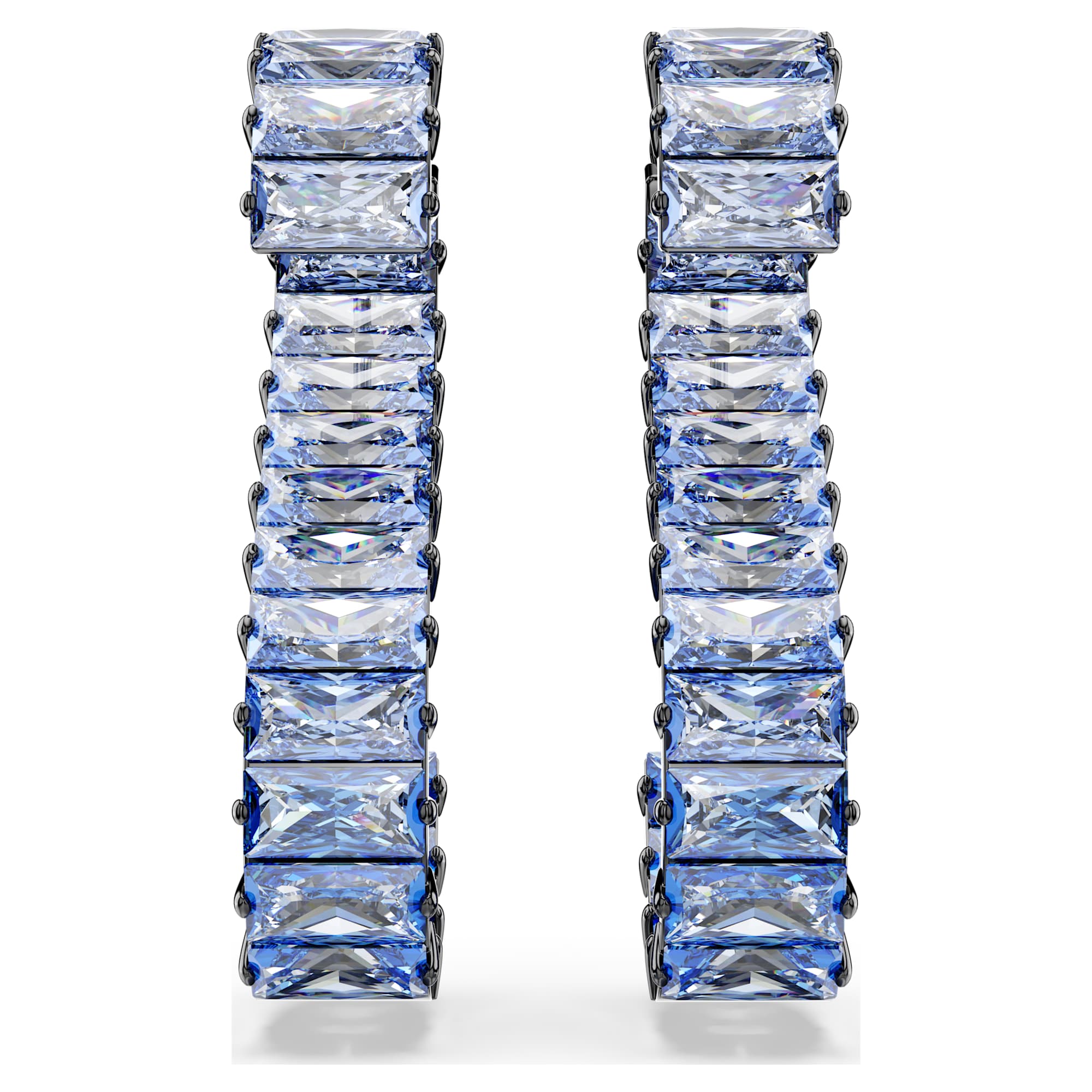 עגילי Matrix בציפוי רותניום שחור SWAROVSKI