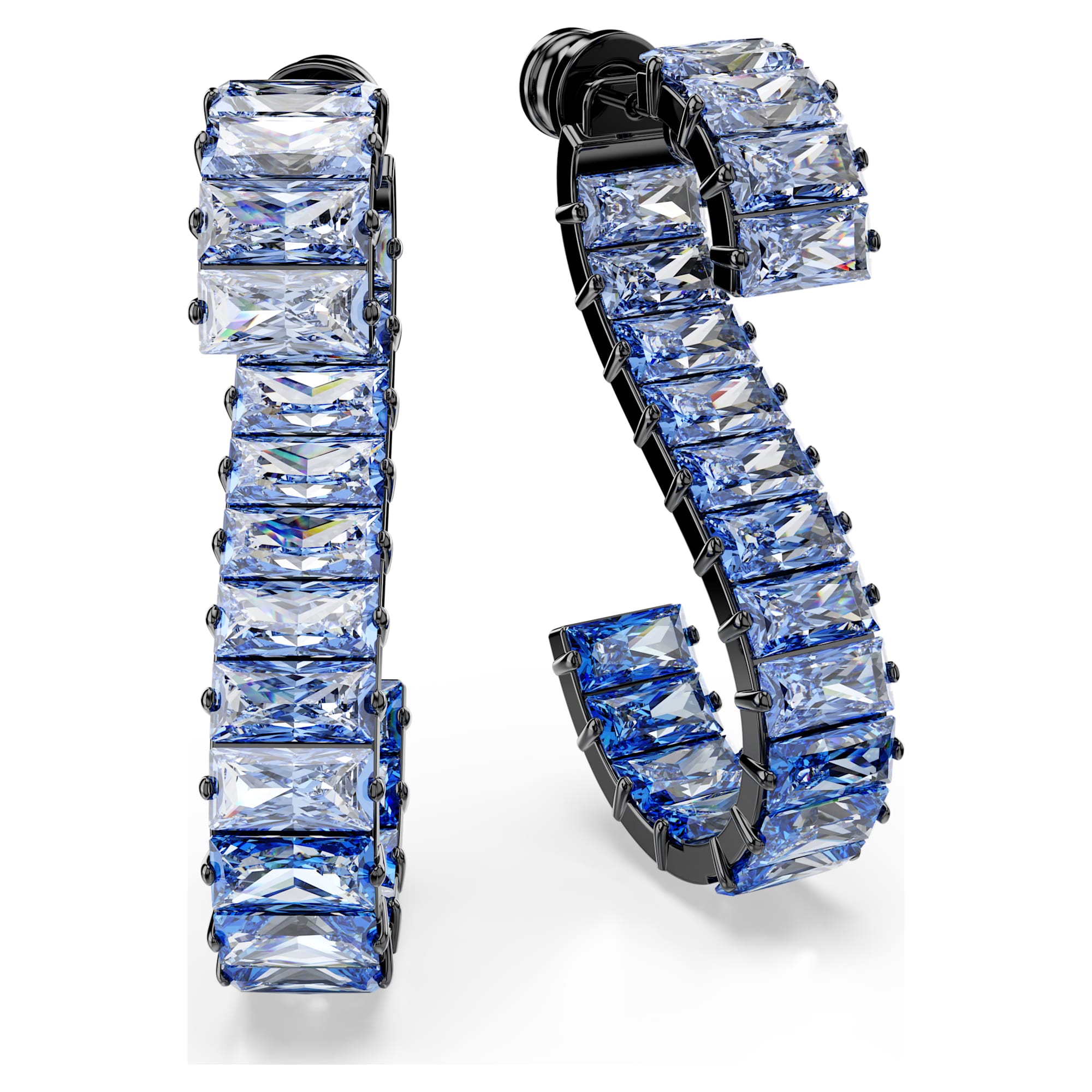 עגילי Matrix בציפוי רותניום שחור SWAROVSKI