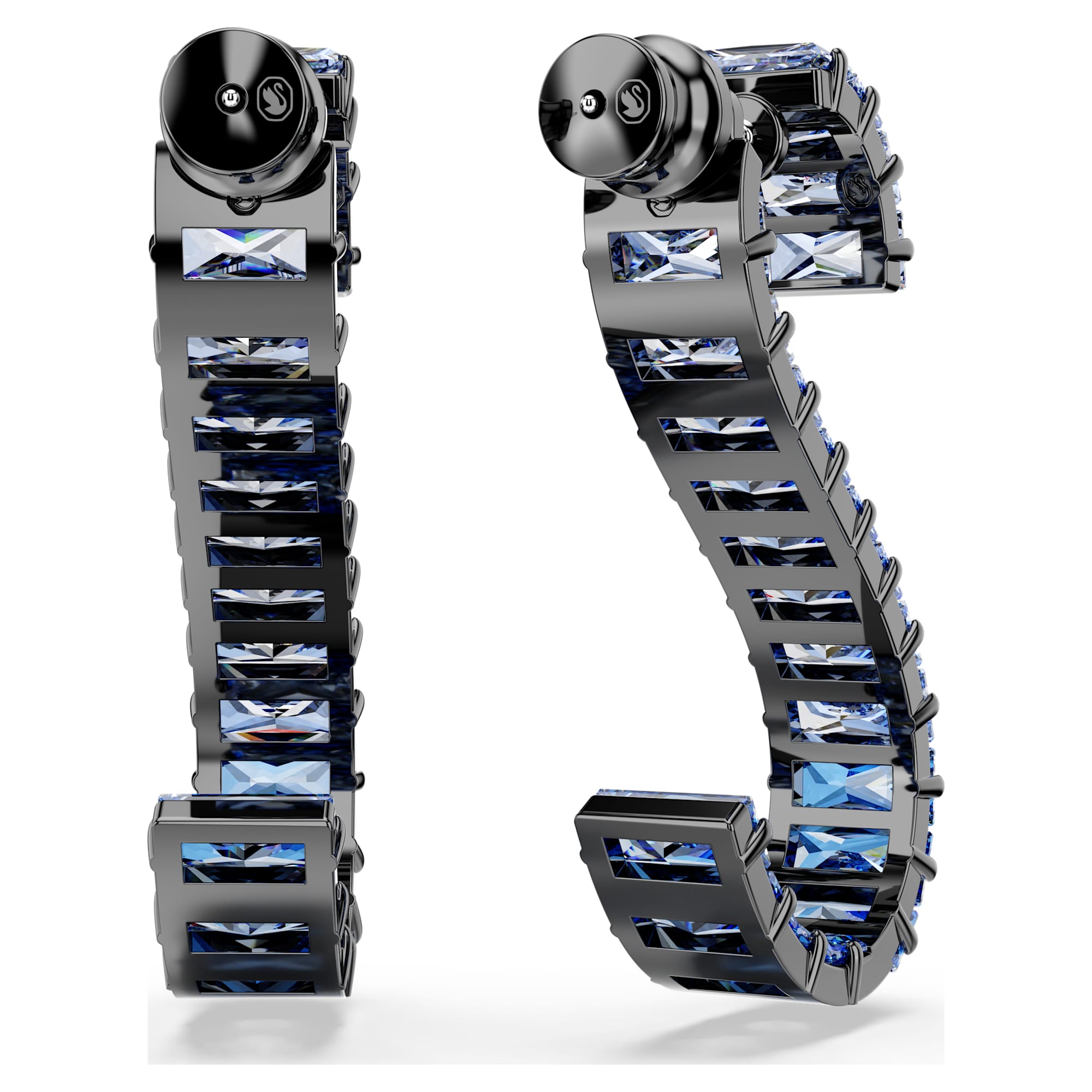 עגילי Matrix בציפוי רותניום שחור SWAROVSKI