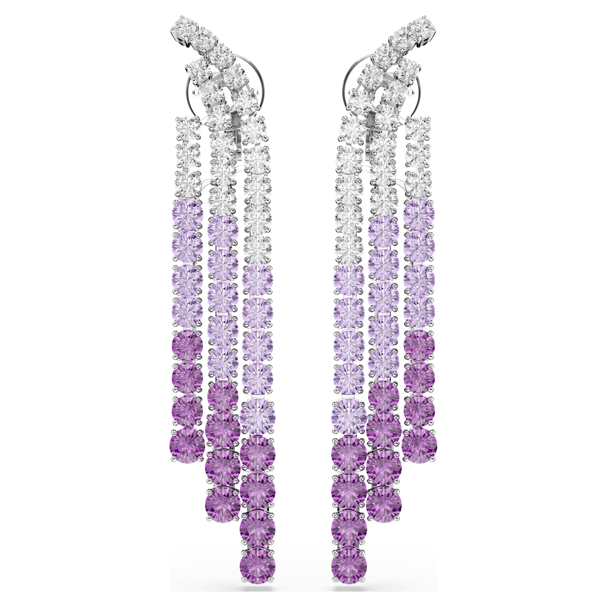 עגילי Matrix בציפוי רודיום מבריק SWAROVSKI