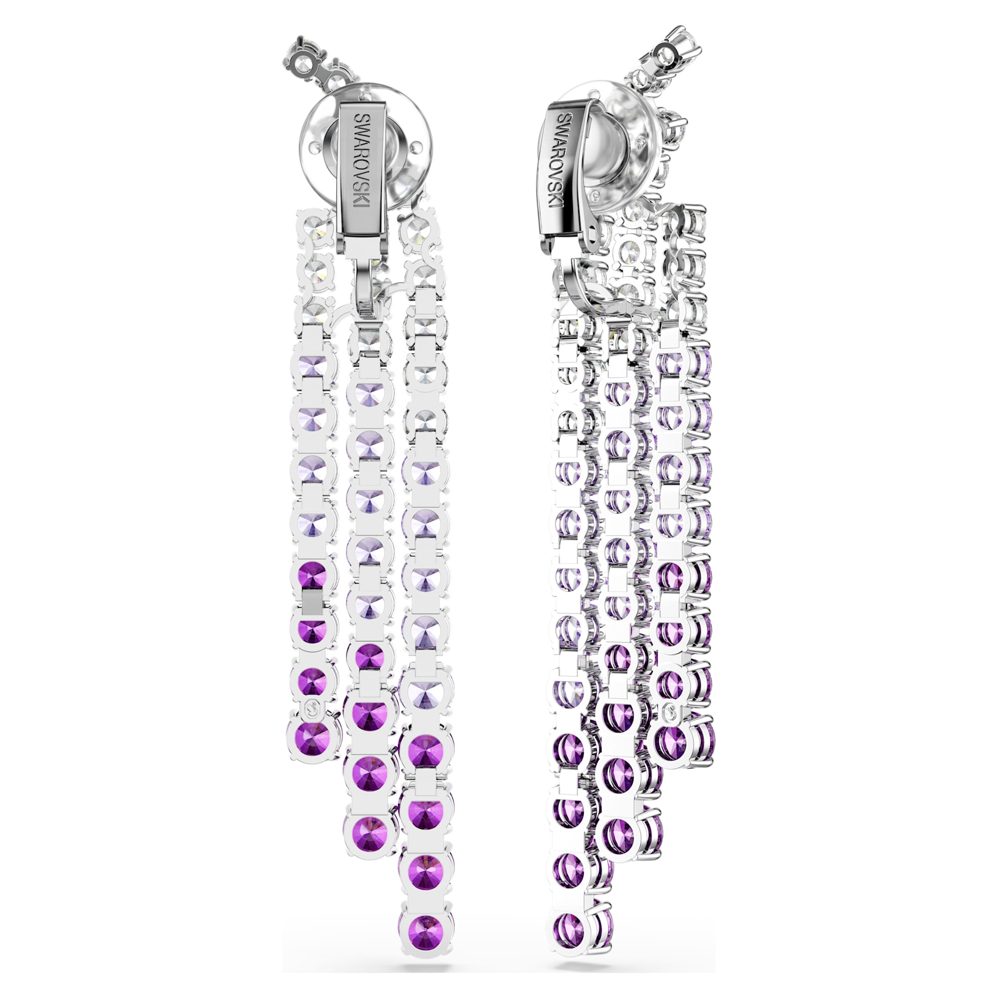 עגילי Matrix בציפוי רודיום מבריק SWAROVSKI