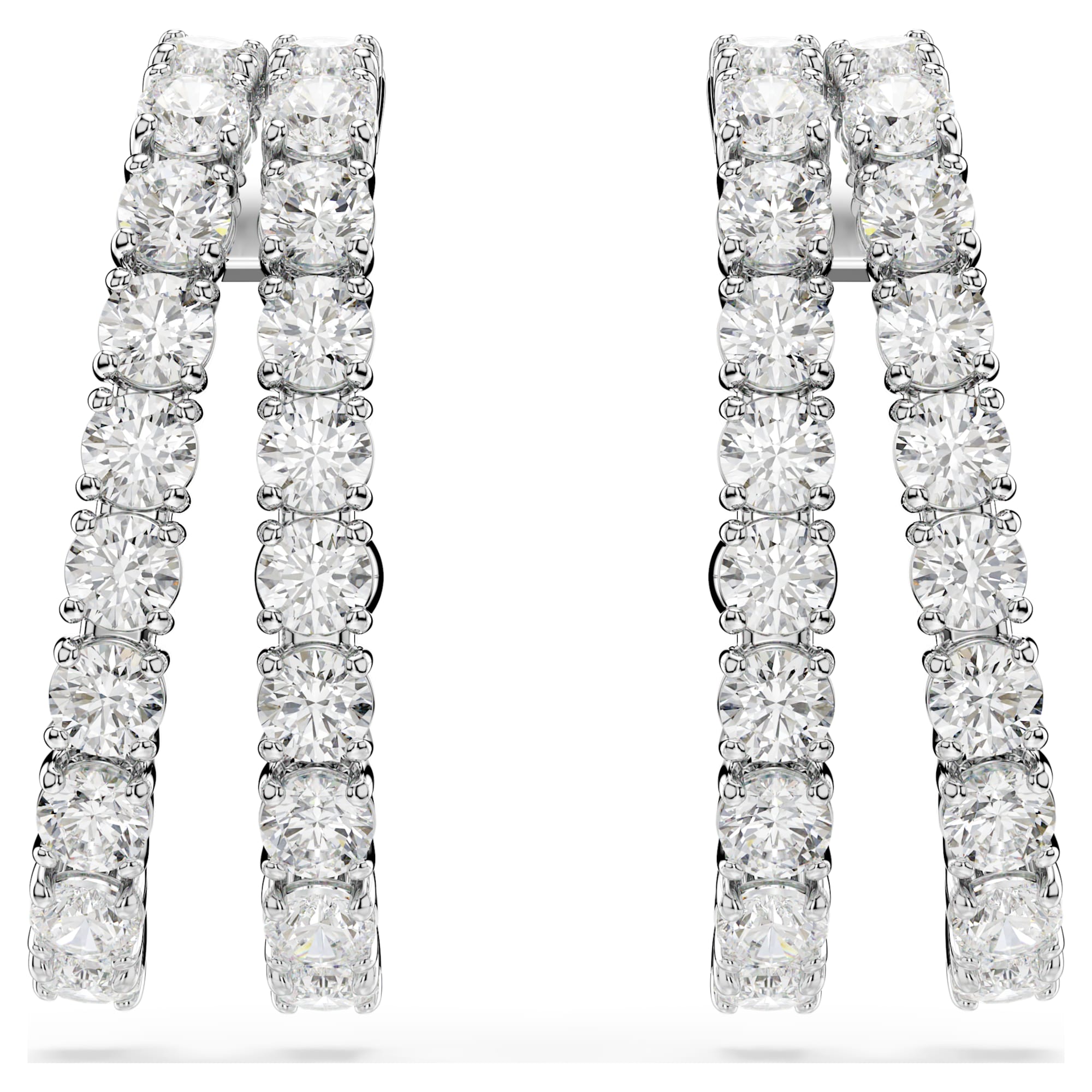 עגילי Matrix בציפוי רודיום מבריק SWAROVSKI