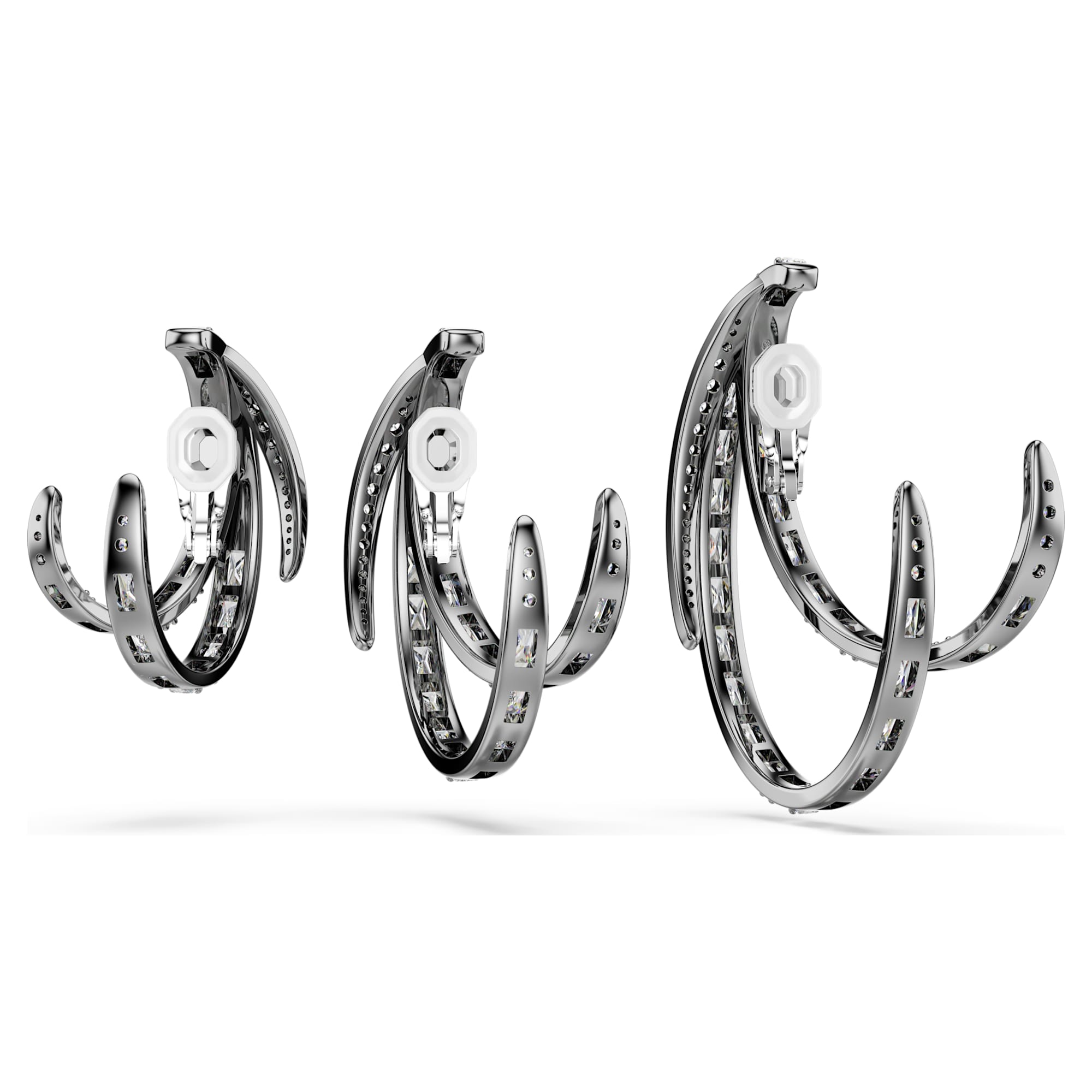 עגילי The Vienna Collection בציפוי רותניום מבריק