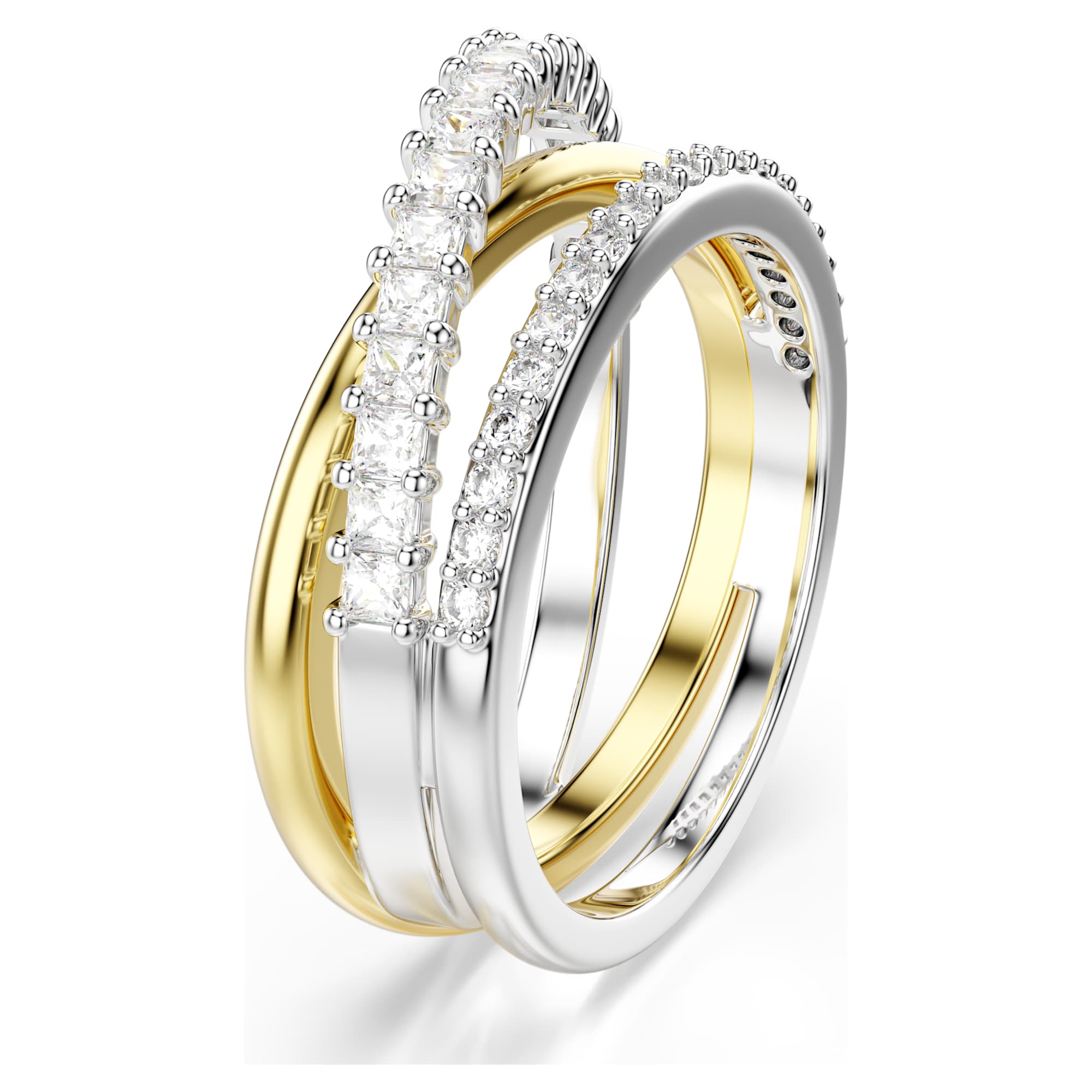 טבעת Hyperbola בציפוי ציפוי מעורב SWAROVSKI