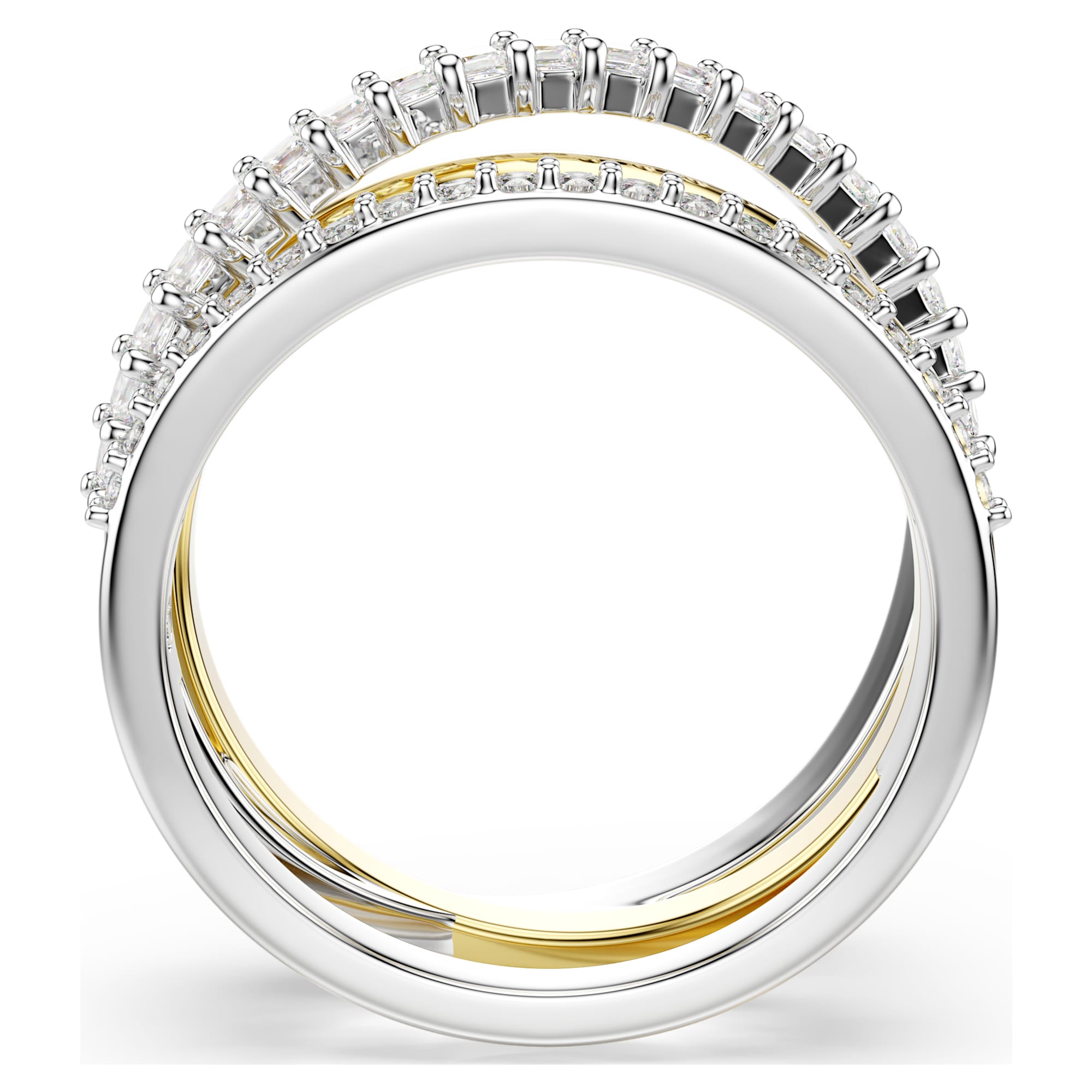 טבעת Hyperbola בציפוי ציפוי מעורב SWAROVSKI