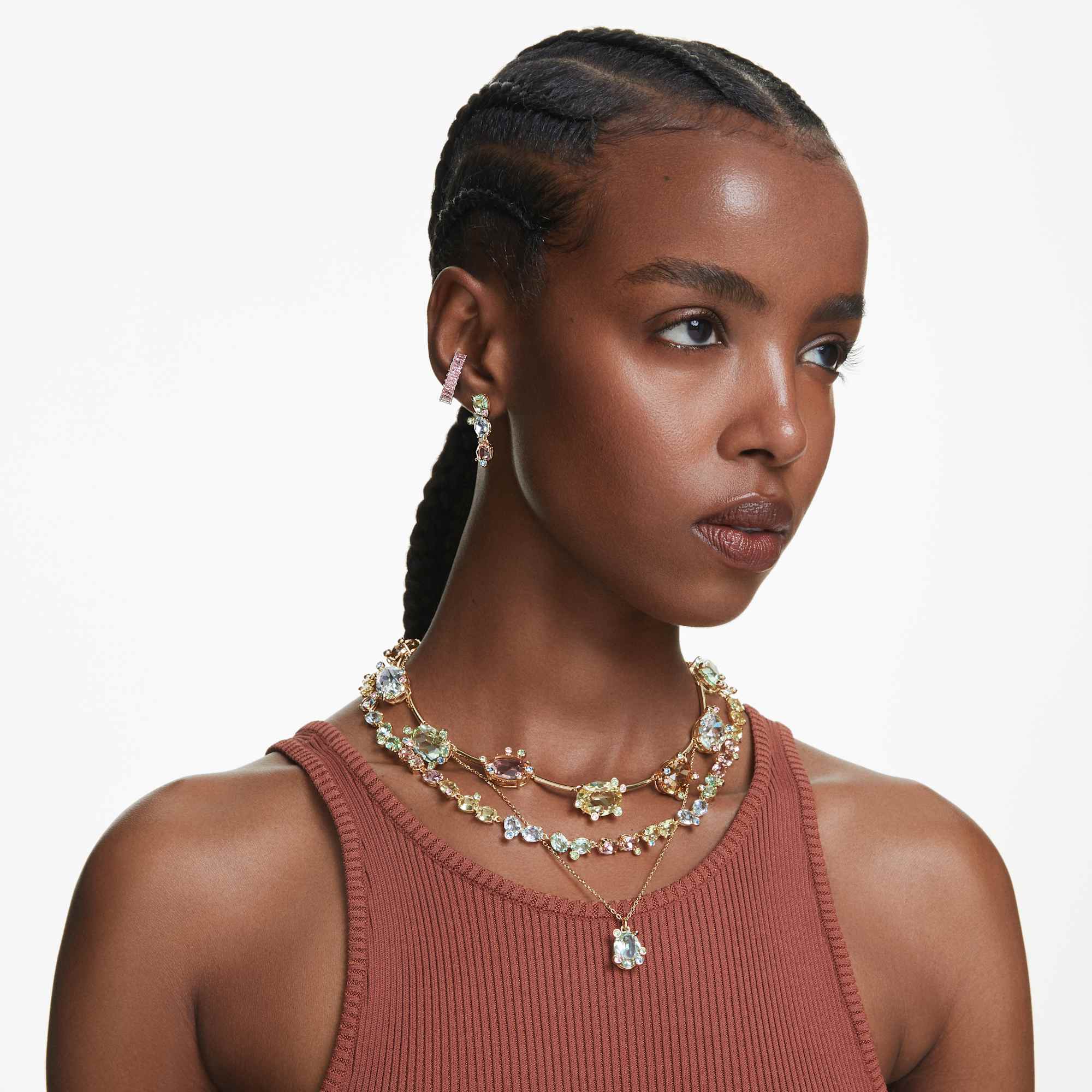 עגילי Gema בציפוי זהב מבריק SWAROVSKI