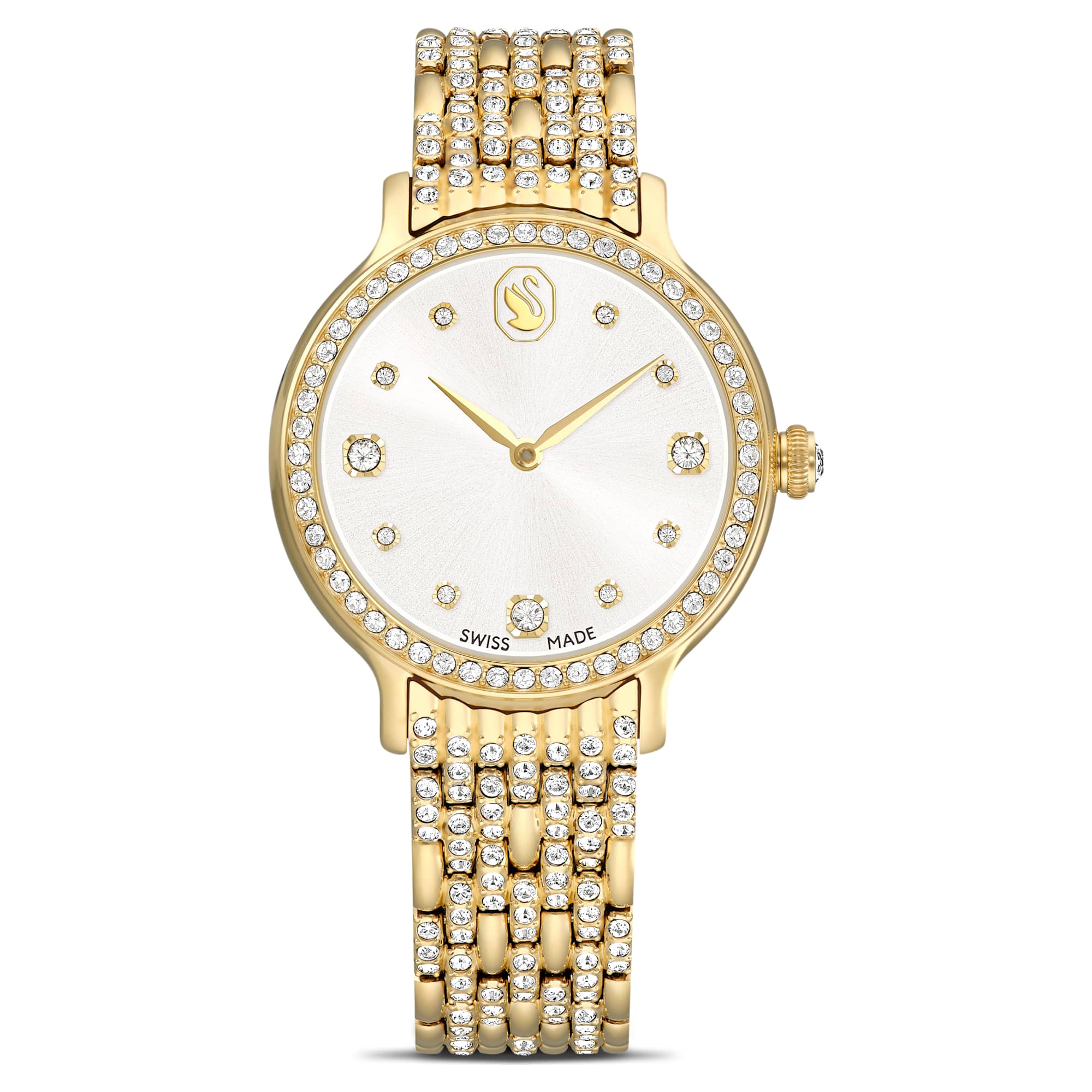 שעון Pave בציפוי PVD זהב SWAROVSKI