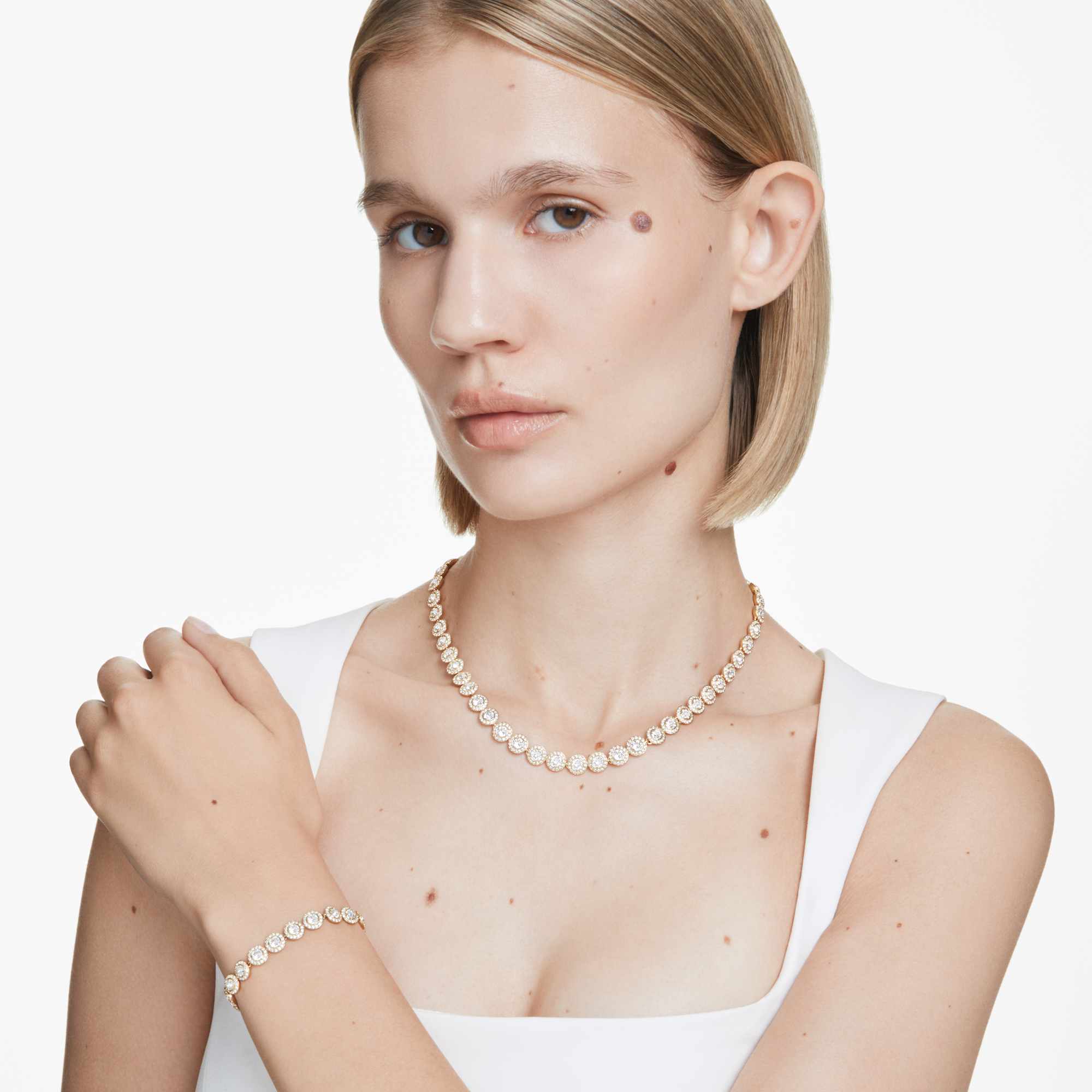 סט Una בציפוי זהב מבריק SWAROVSKI