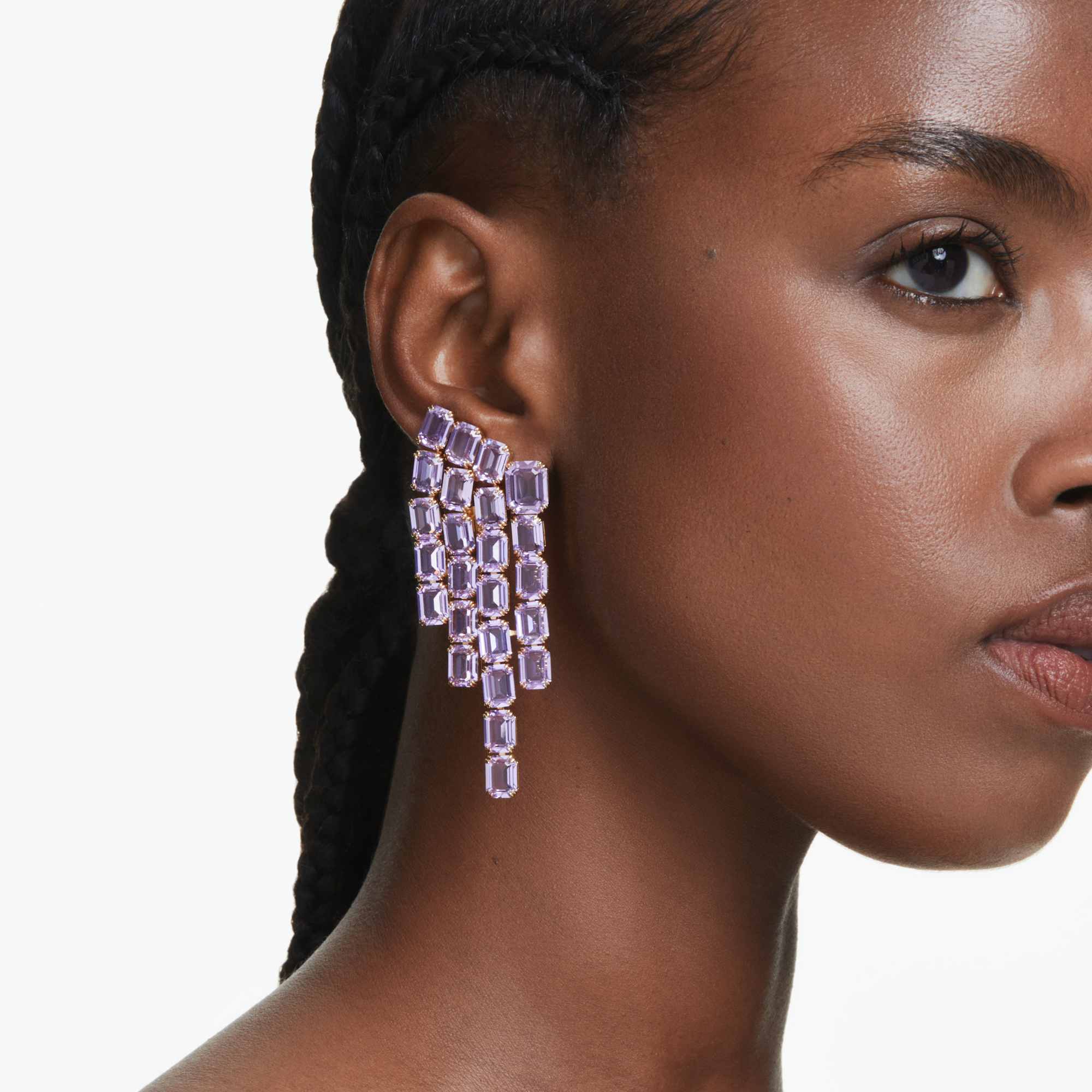 עגילי Millenia בציפוי זהב מבריק SWAROVSKI
