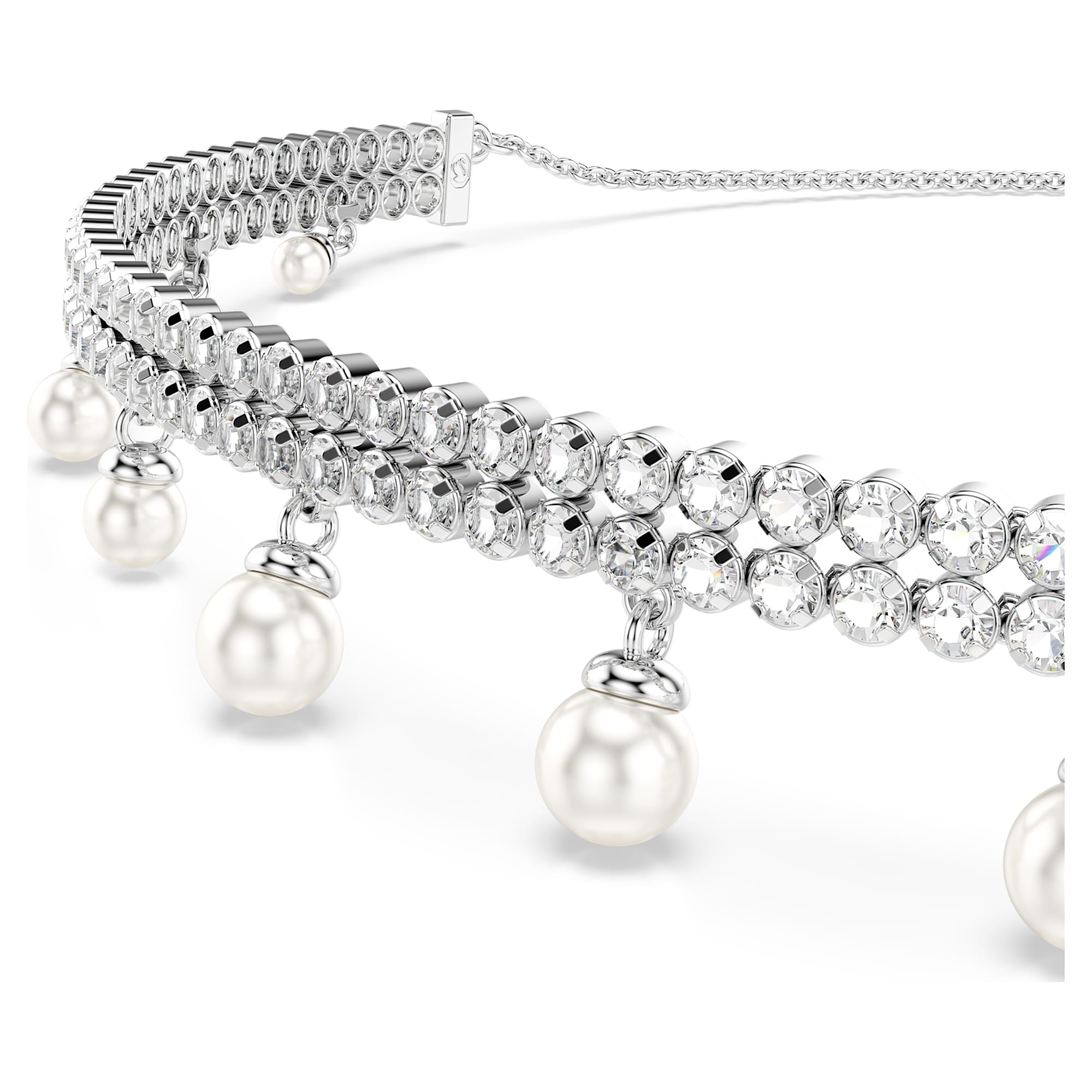 שרשרת SS25 Capsule בציפוי רודיום מבריק SWAROVSKI