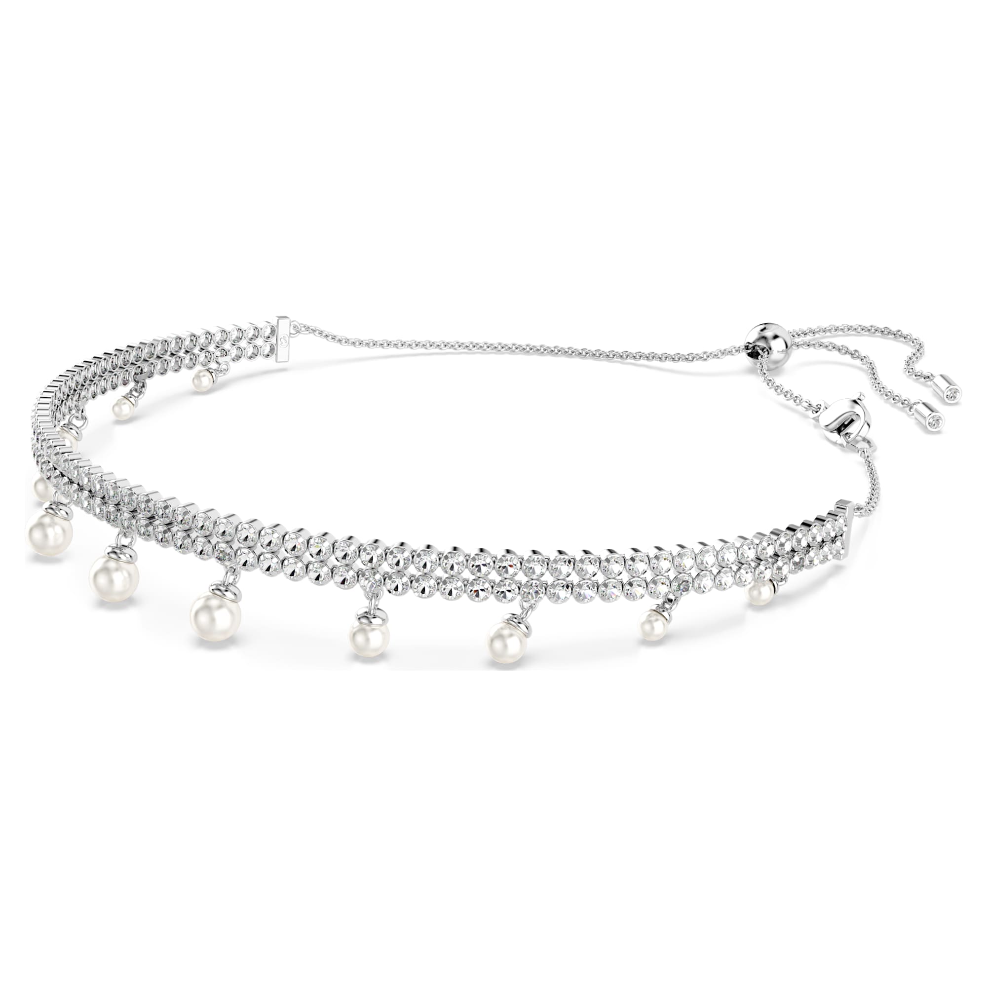 שרשרת SS25 Capsule בציפוי רודיום מבריק SWAROVSKI