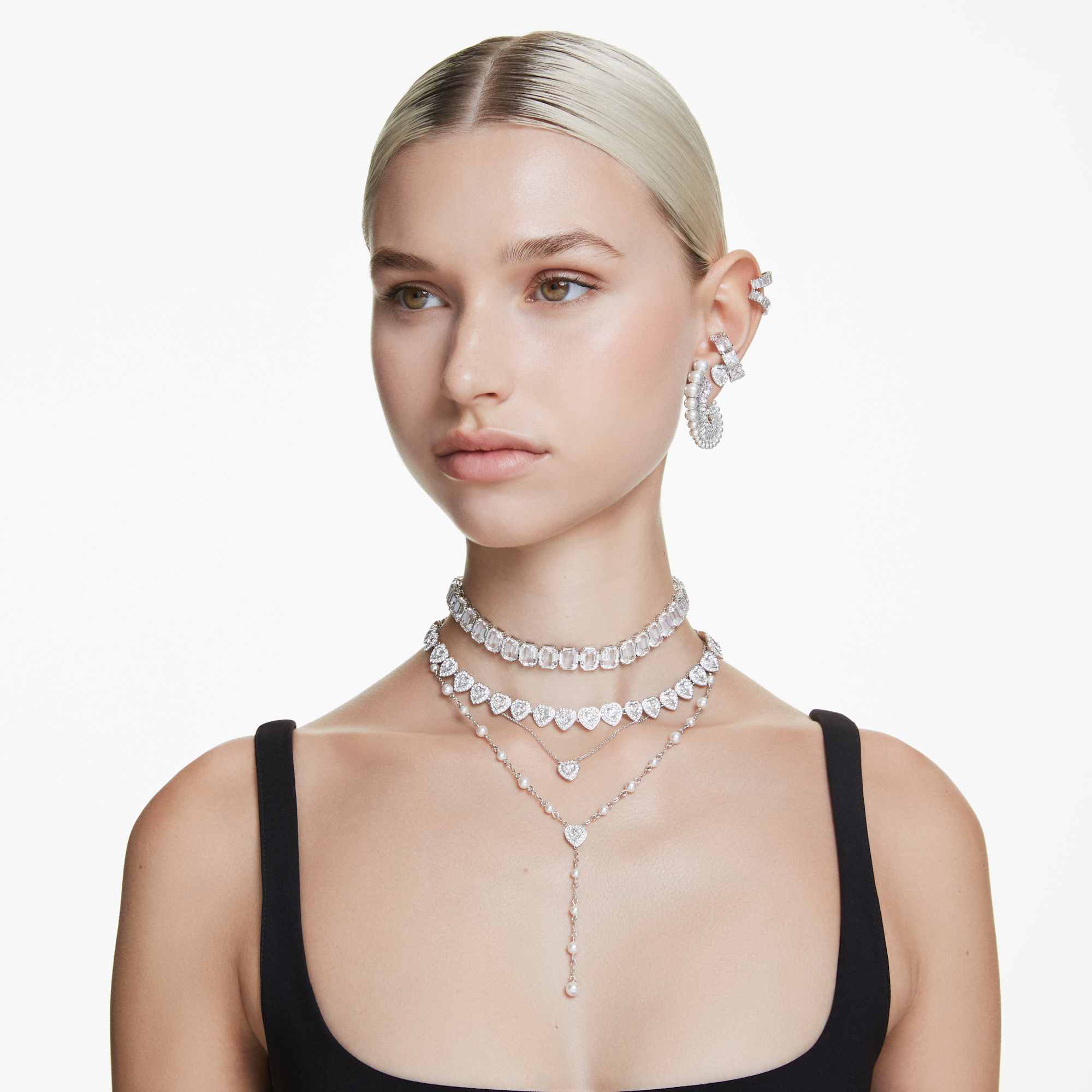 צמיד SS25 Capsule בציפוי רודיום מבריק SWAROVSKI