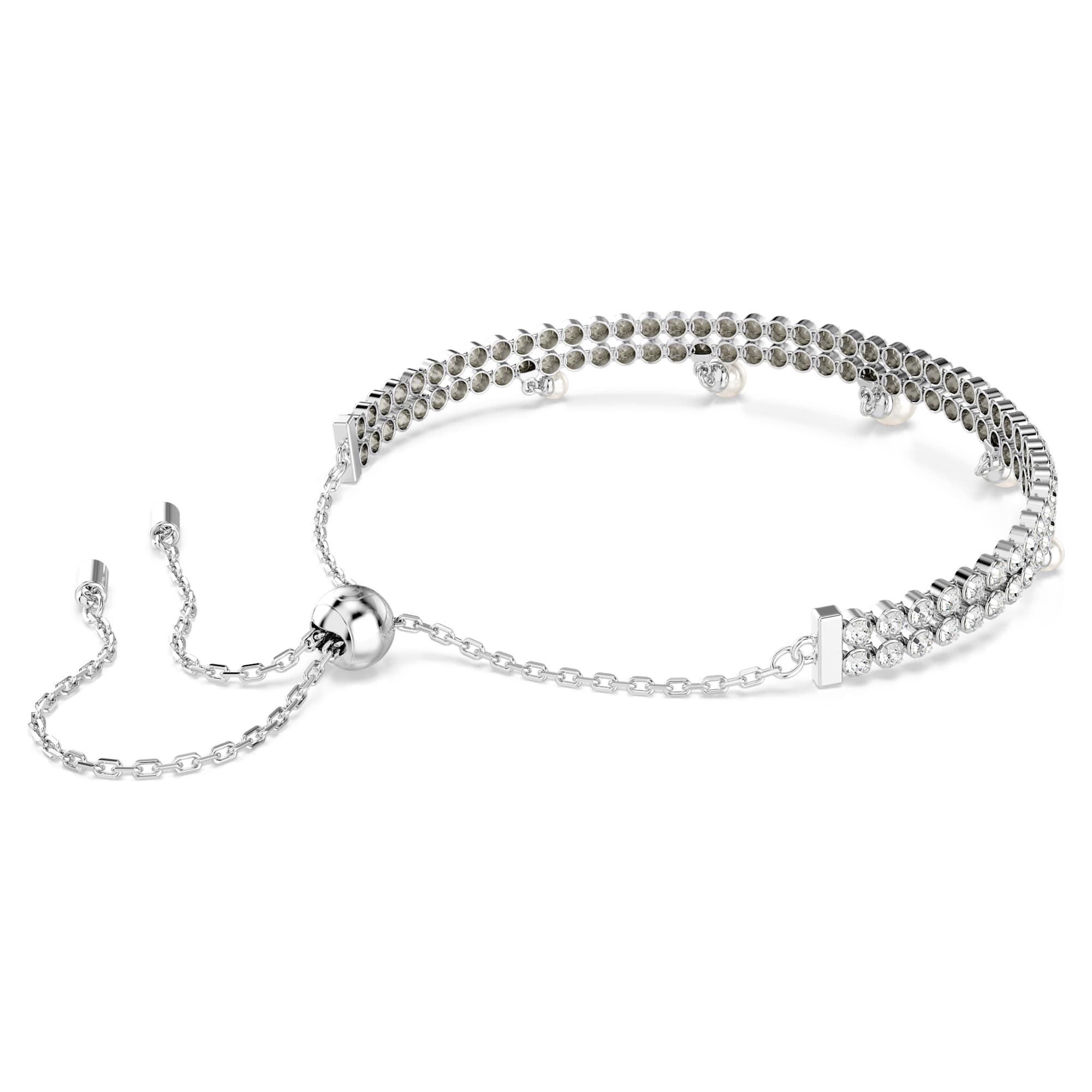 צמיד SS25 Capsule בציפוי רודיום מבריק SWAROVSKI