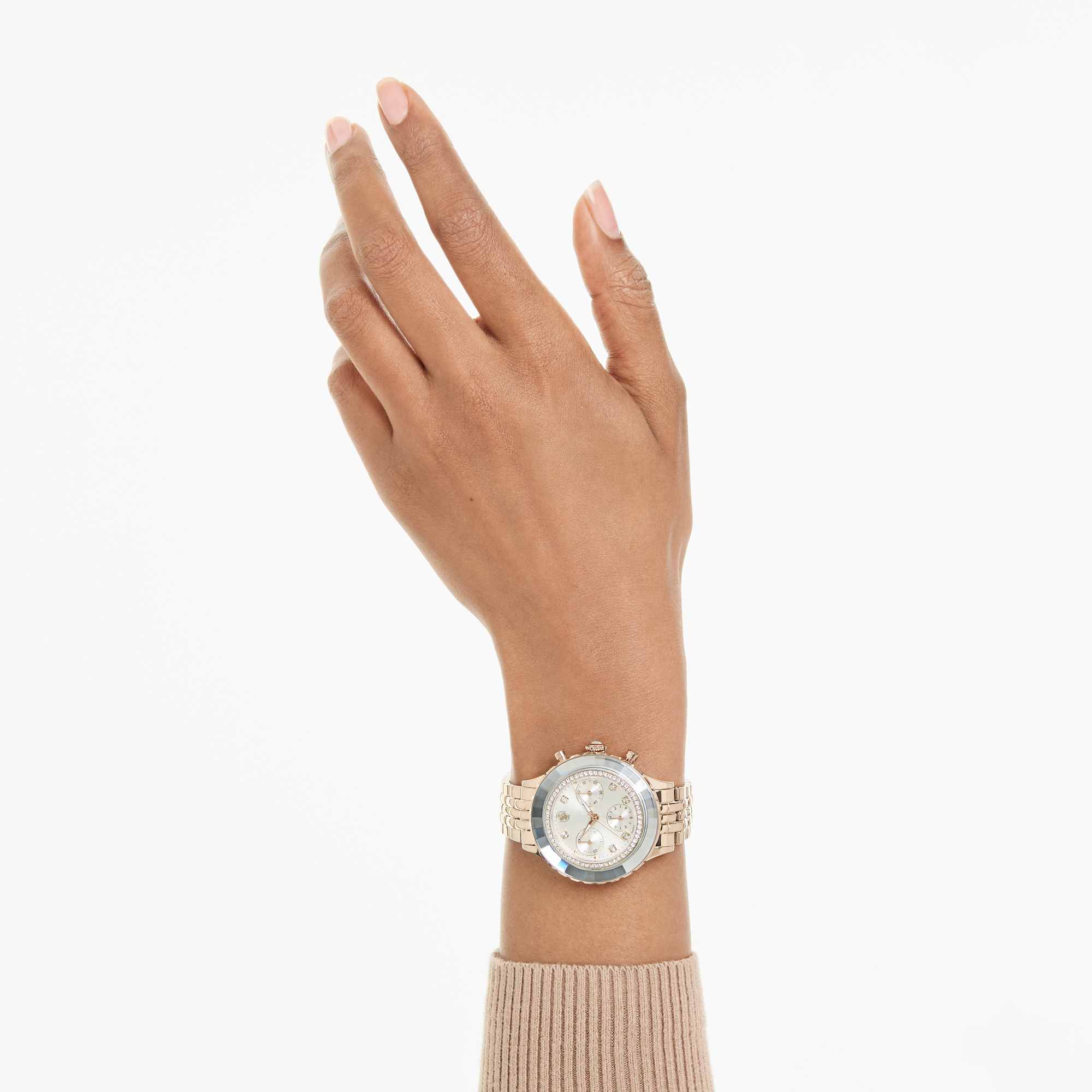 אוקטאה כרונו תוצרת שוויץ בציפוי זהב שמפנייה