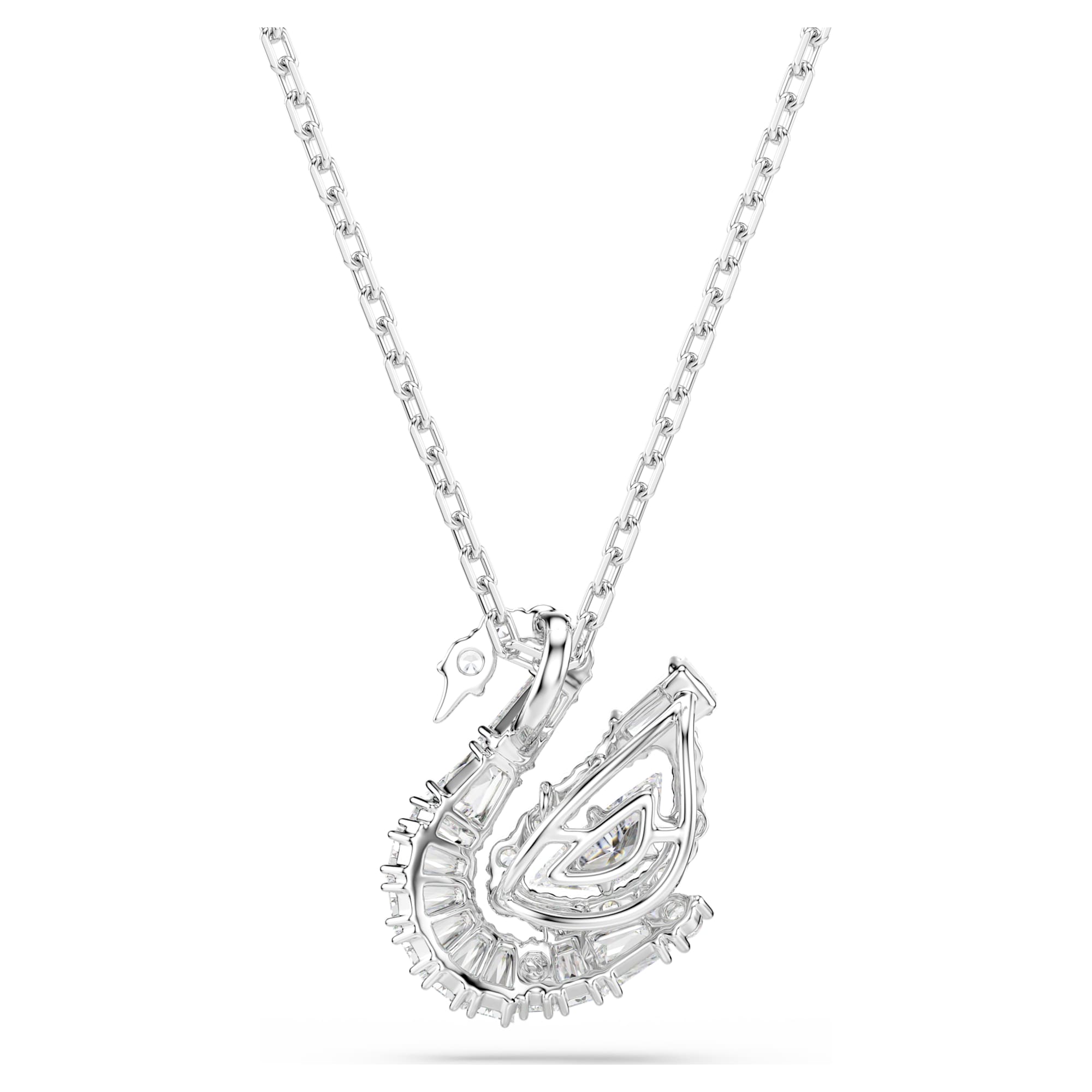 שרשרת Swan בציפוי רודיום מבריק