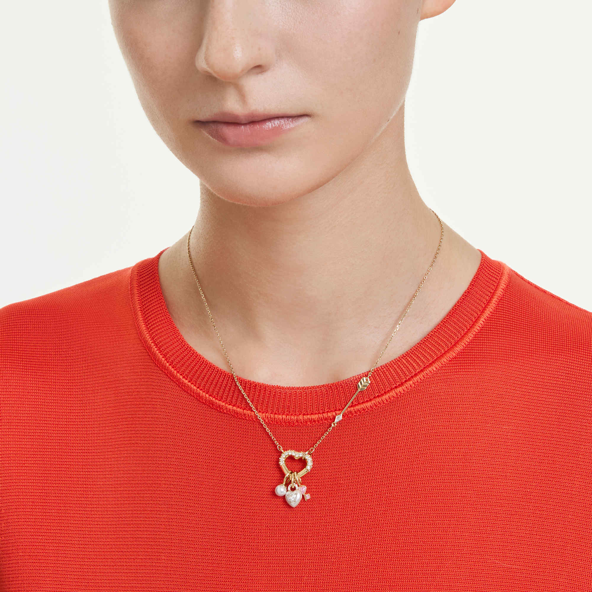 שרשרת לב אידיליה בציפוי זהב