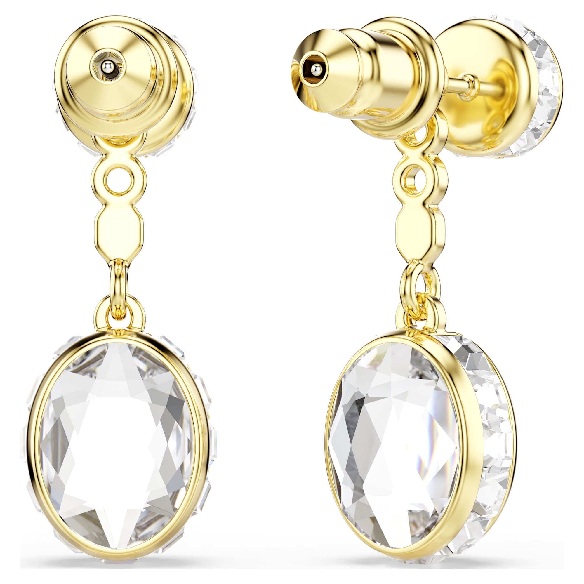 עגילי כרומה נופלים בציפוי זהב