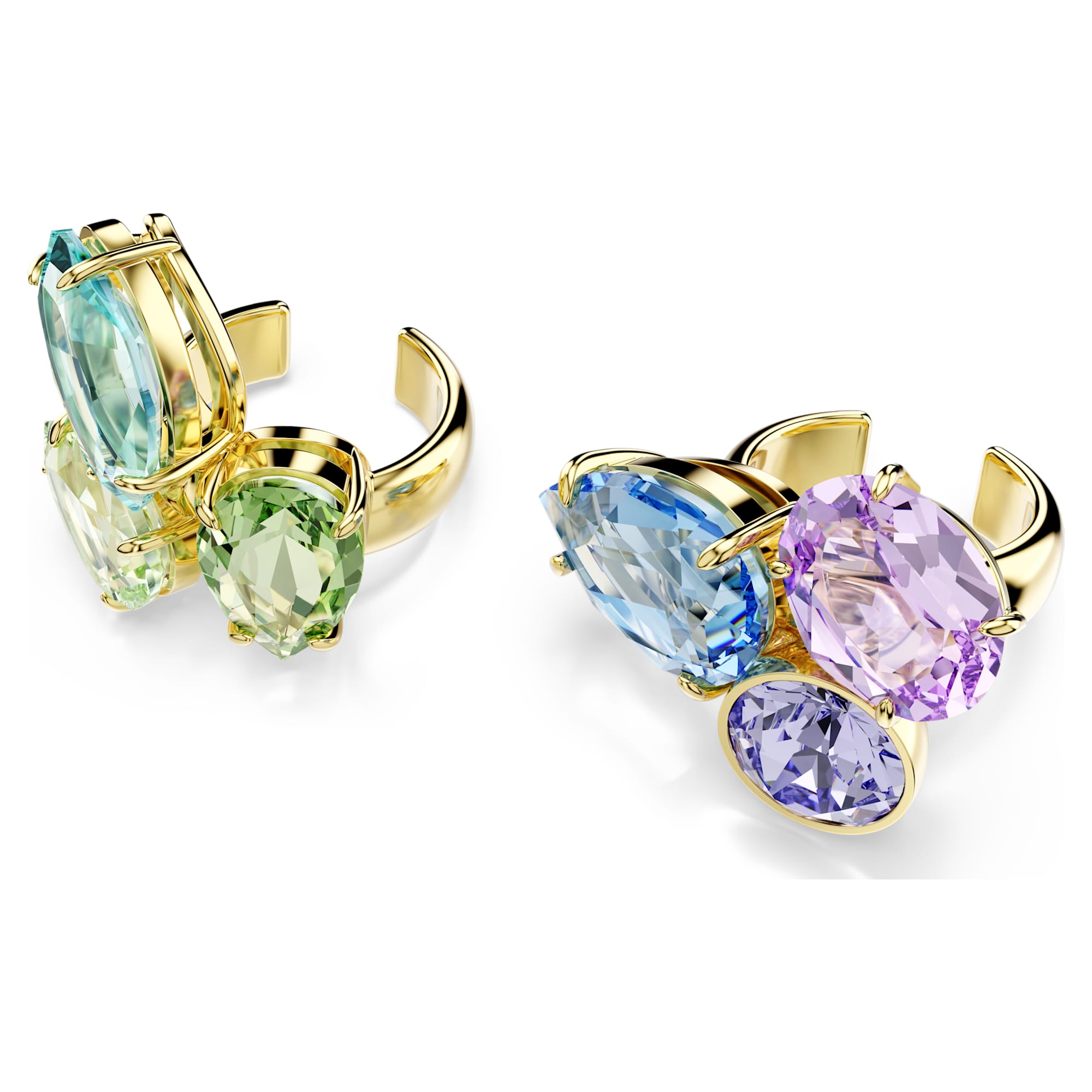 עגילי ג'מה צמודים צבעוניים